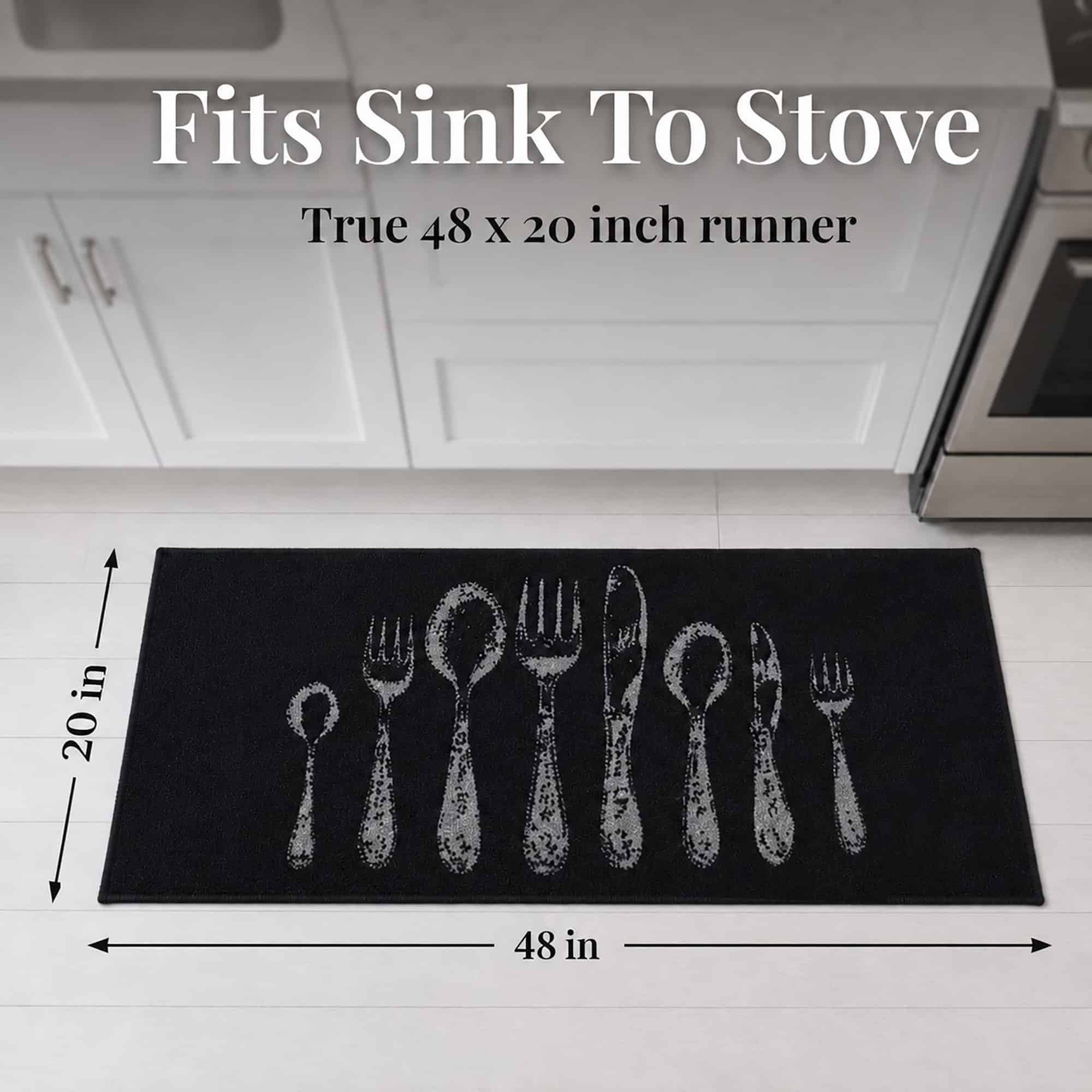 evideco-tapis-cuisine-noir-couverts-122x51-lavable-antid-rapant image 3