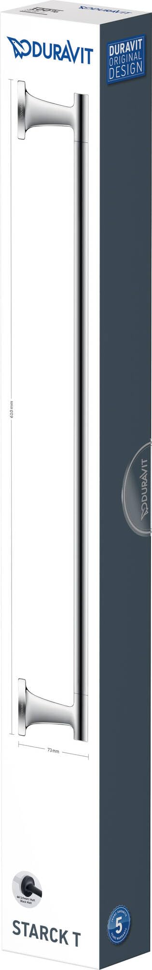 duravit-starck-t-porte-serviettes-mural-610-mm-noir-mat image 2