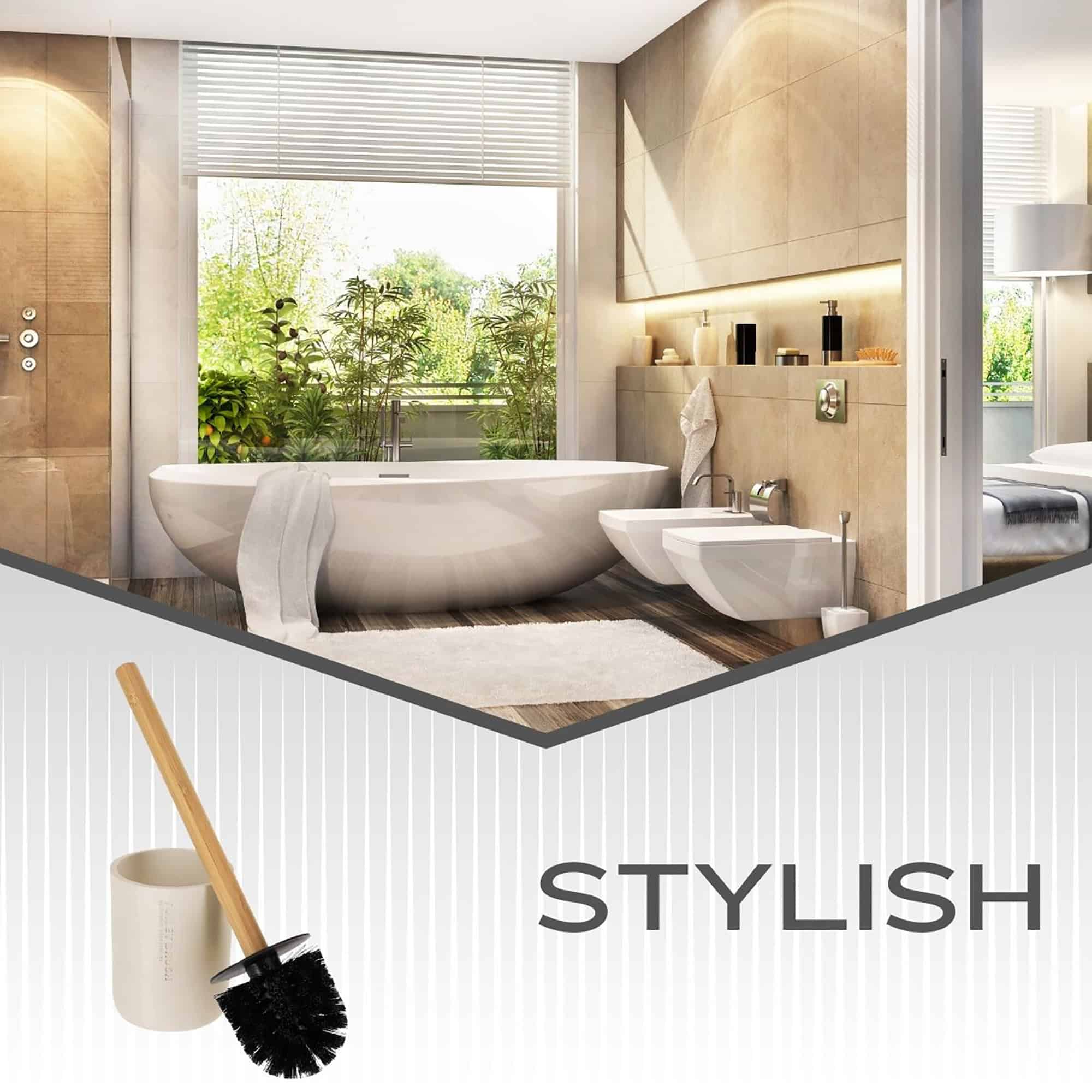 evideco-brosse-wc-beige-mate-bambou-avec-support image 5