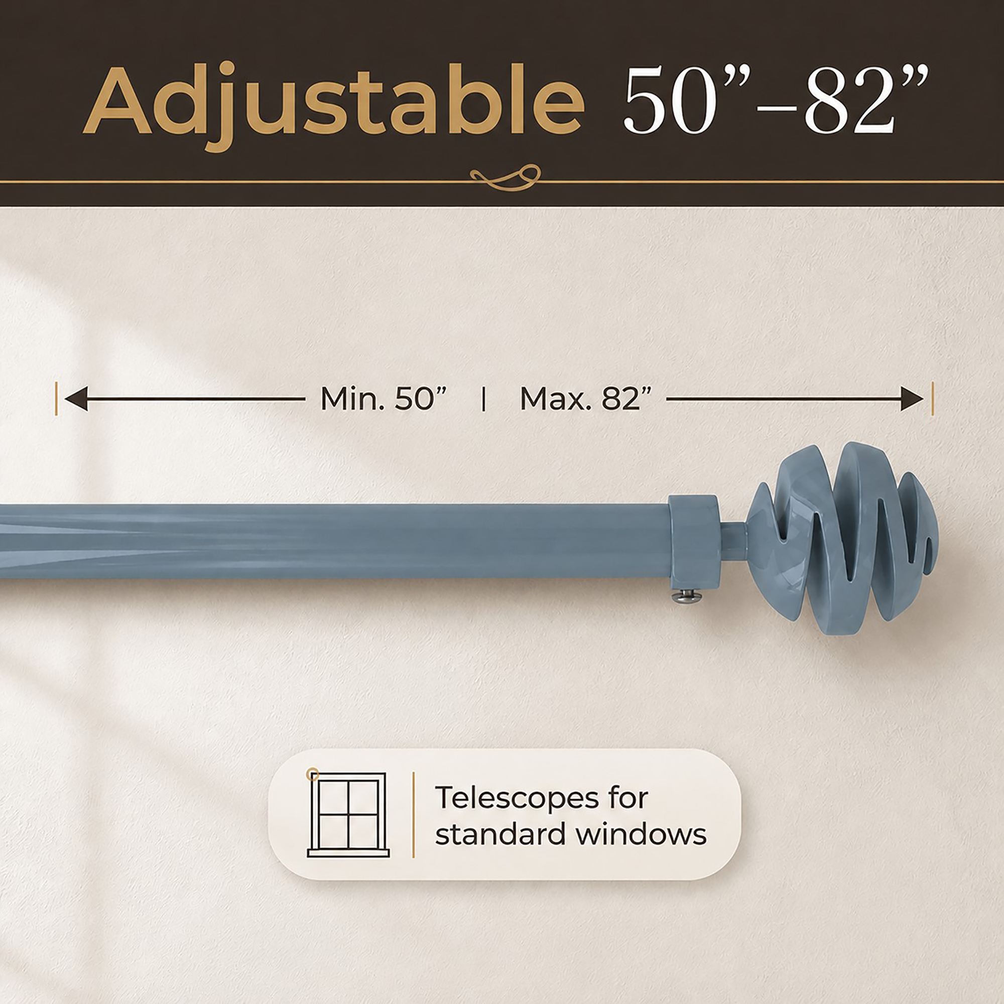 evideco-home-accessories-tringle-rideau-gris-127-208-cm-extensible image 2