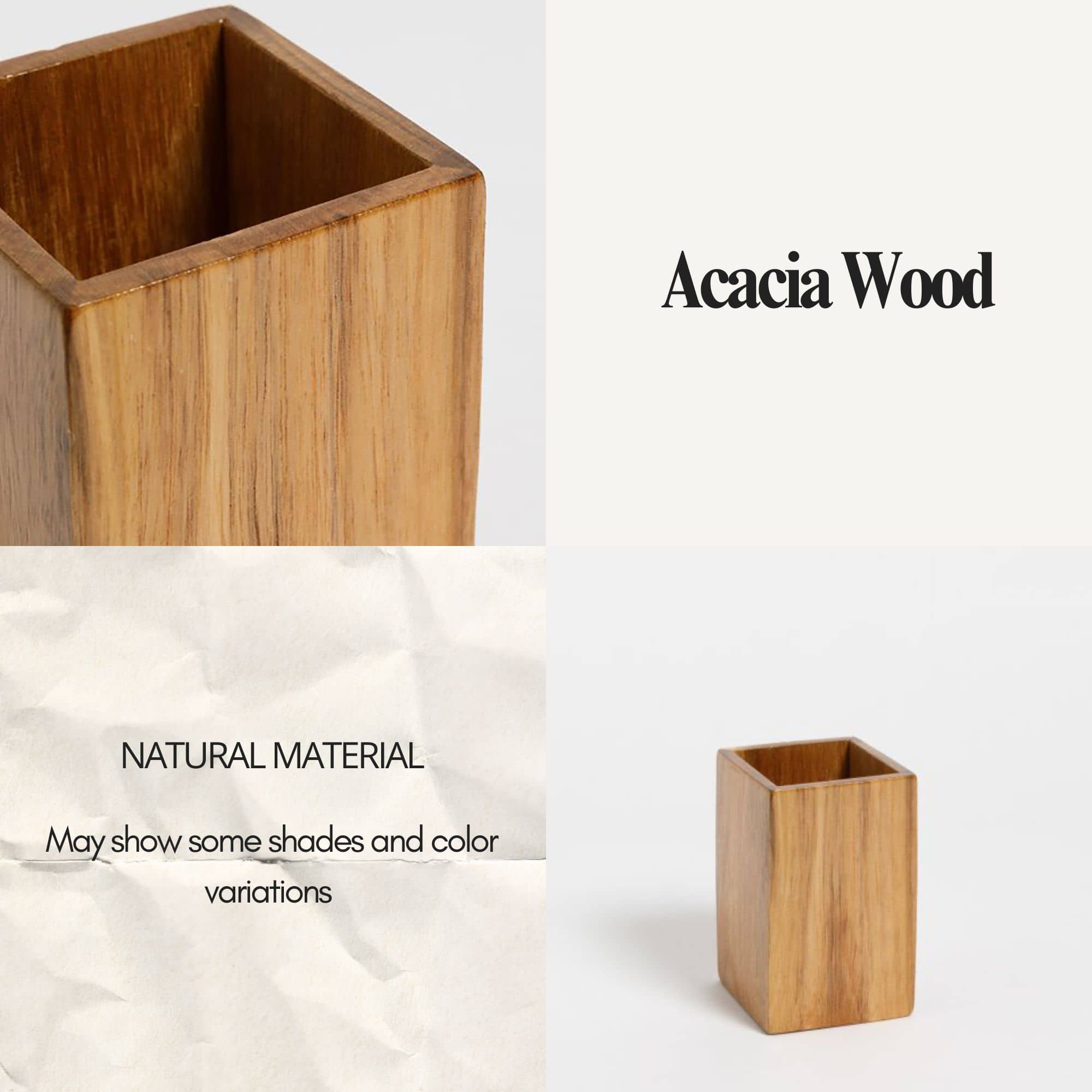 evideco-acacia-gobelet-salle-de-bain-bois-acacia image 5