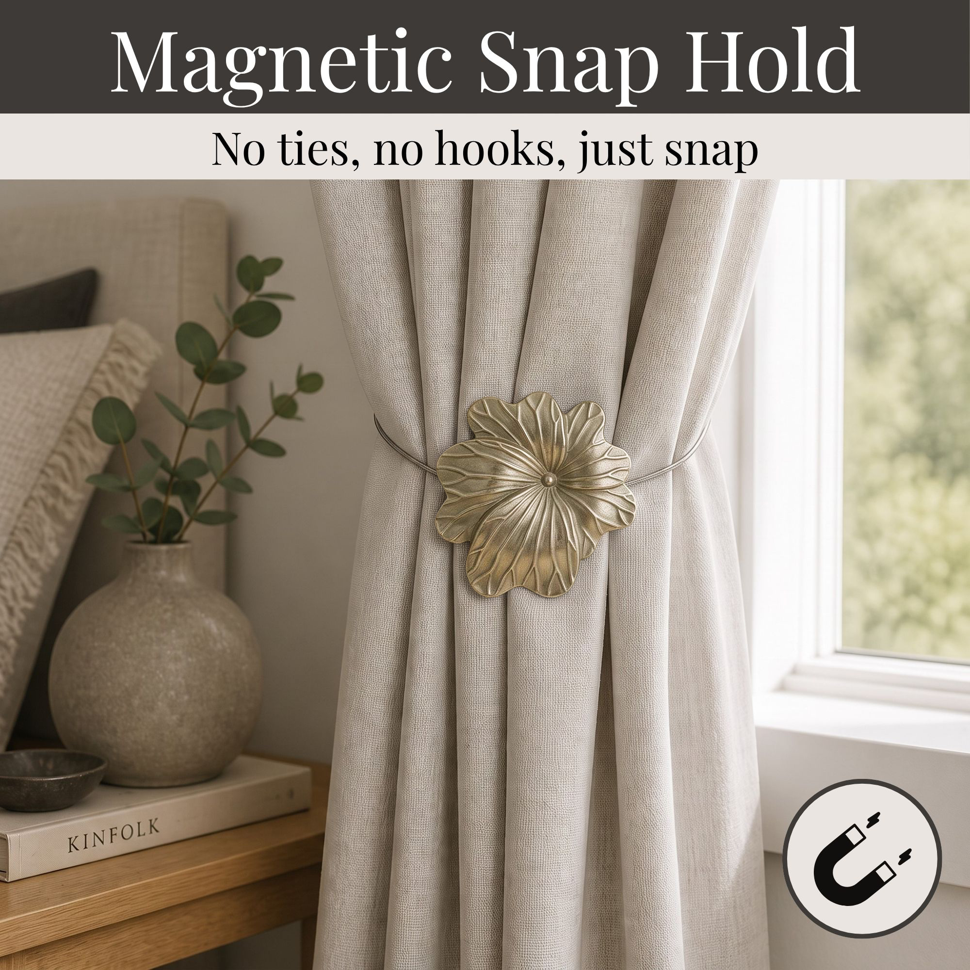 evideco-embrasse-rideau-fleur-or-mat-magn-tique-r-sine image 2