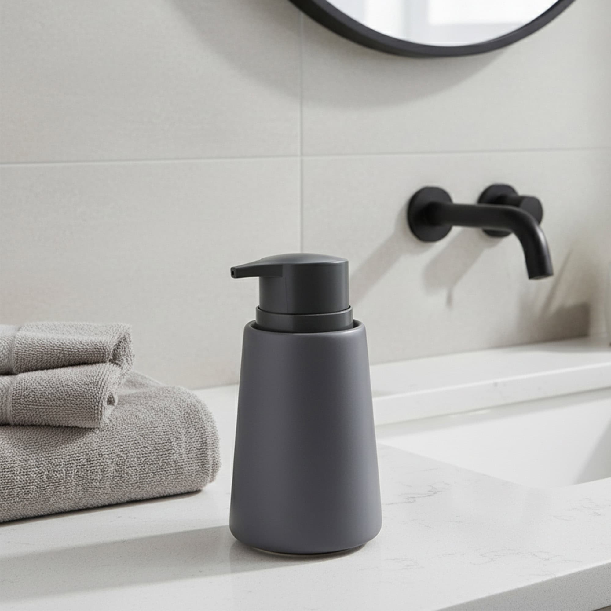 evideco-distributeur-savon-gr-s-gris-414-ml image 1
