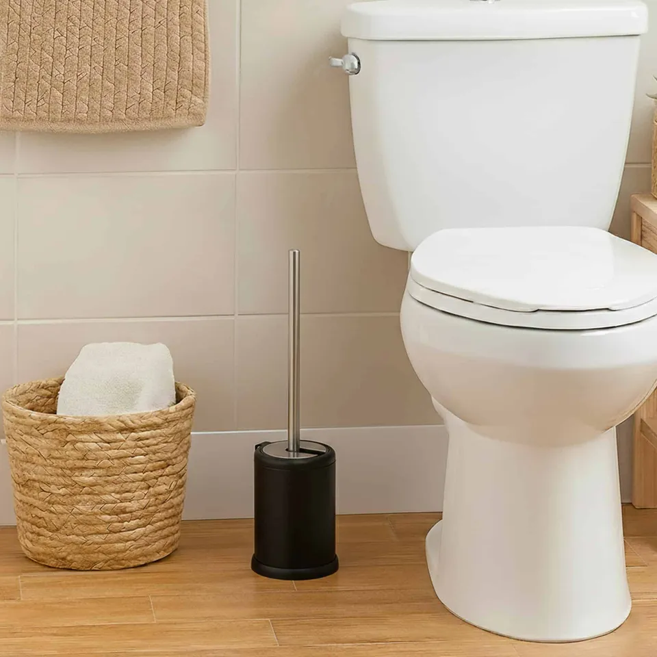 evideco-brosse-wc-noire-inox-couvercle-compact image 1