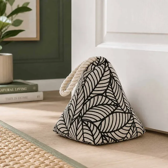 evideco-home-accessories-cale-porte-sac-jungle-noir-coton image 1
