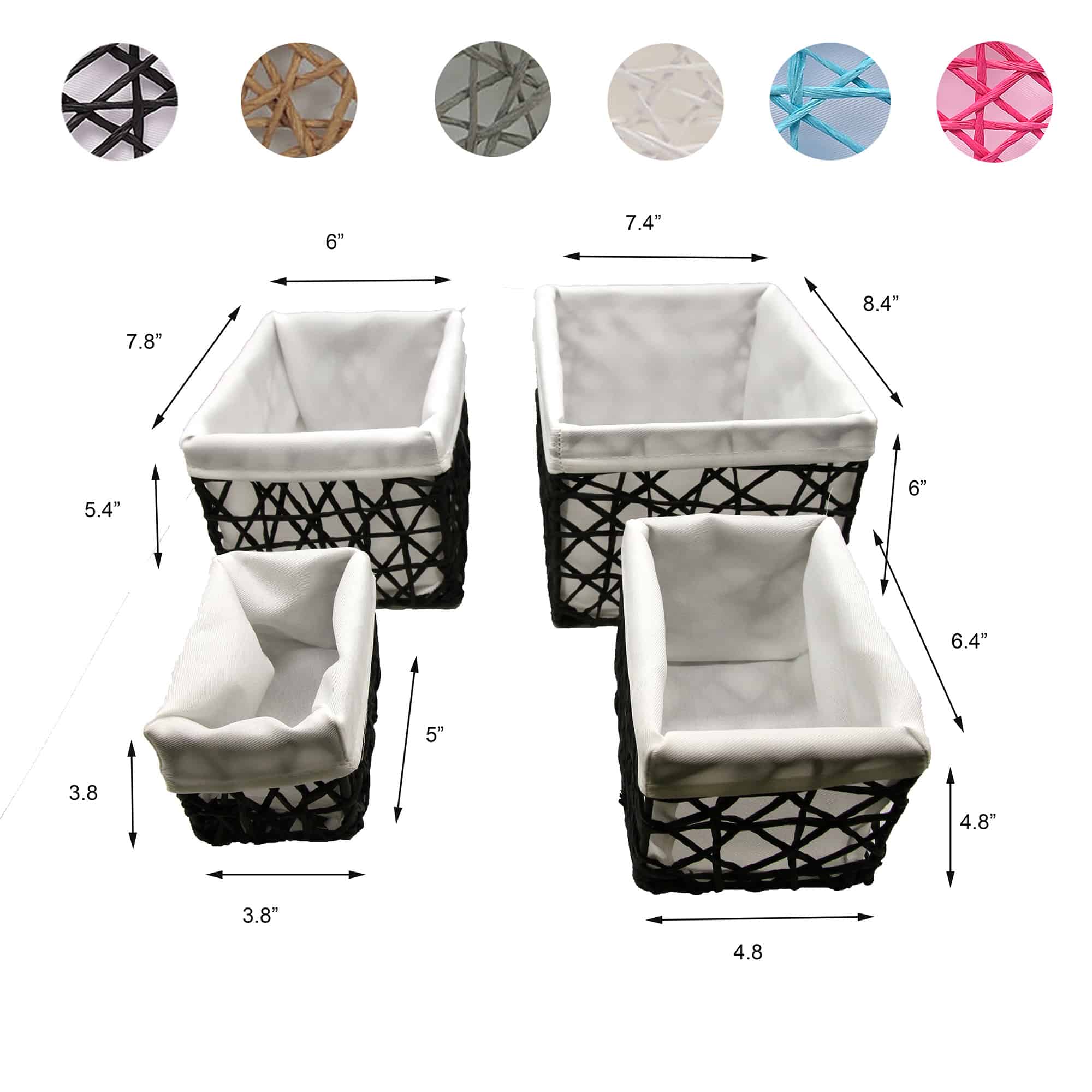 evideco-paniers-rangement-tress-s-violets-sangles-lot-3 image 3