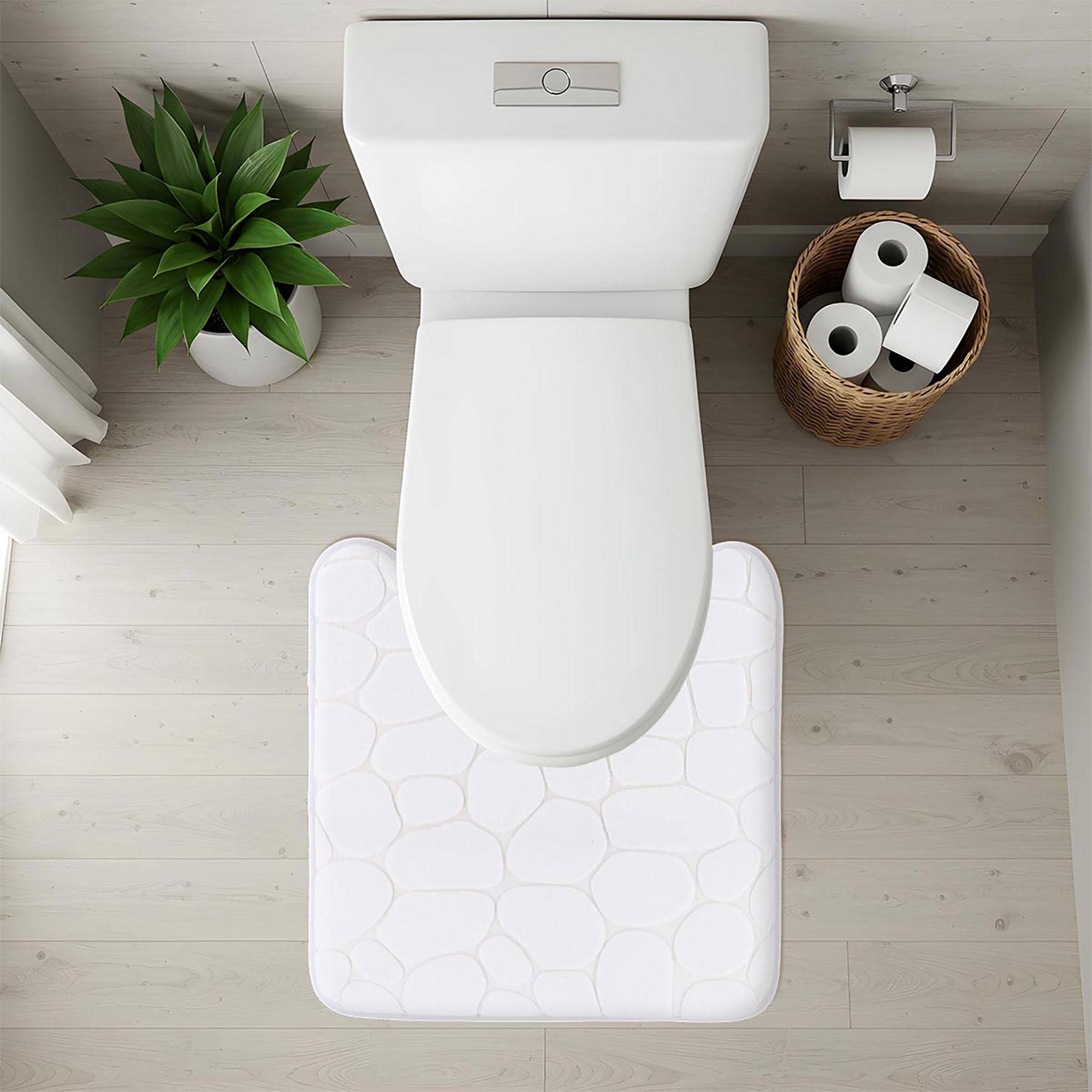 evideco-tapis-contour-wc-mousse-m-moire-blanc-galets-18x20 image 3