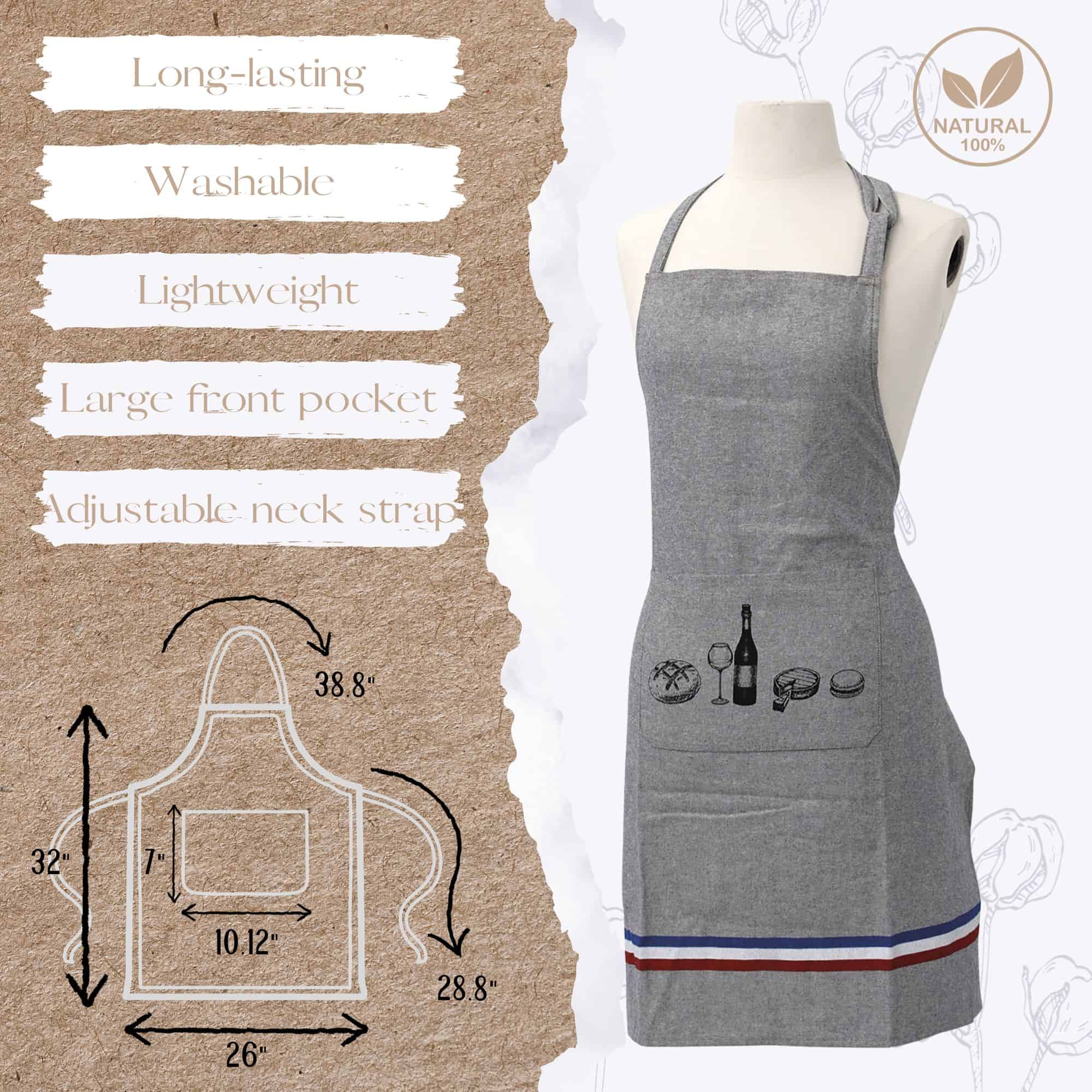 evideco-home-accessories-ensemble-cuisine-4-pi-ces-gris-gourmet-coton image 3