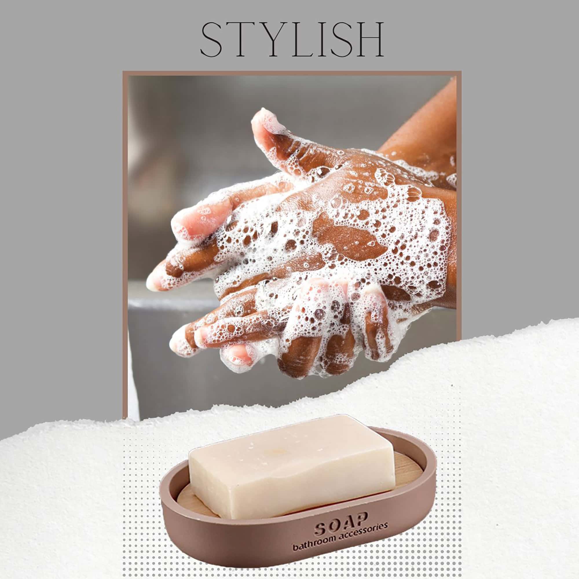evideco-porte-savon-cappuccino-bambou-porte-savon-salle-de-bain image 5