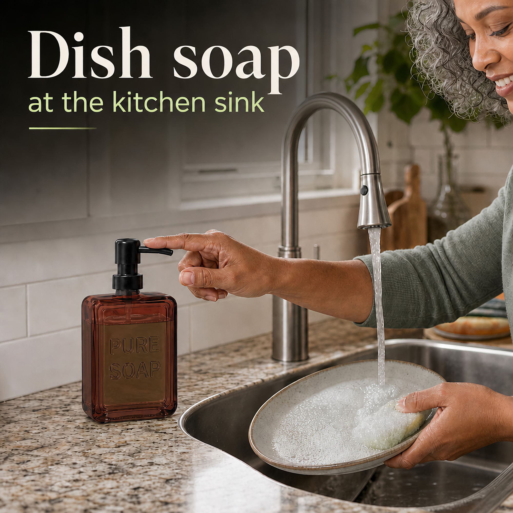 evideco-bathroom-accessories-distributeur-savon-verre-ambr-18oz-pure-soap image 4