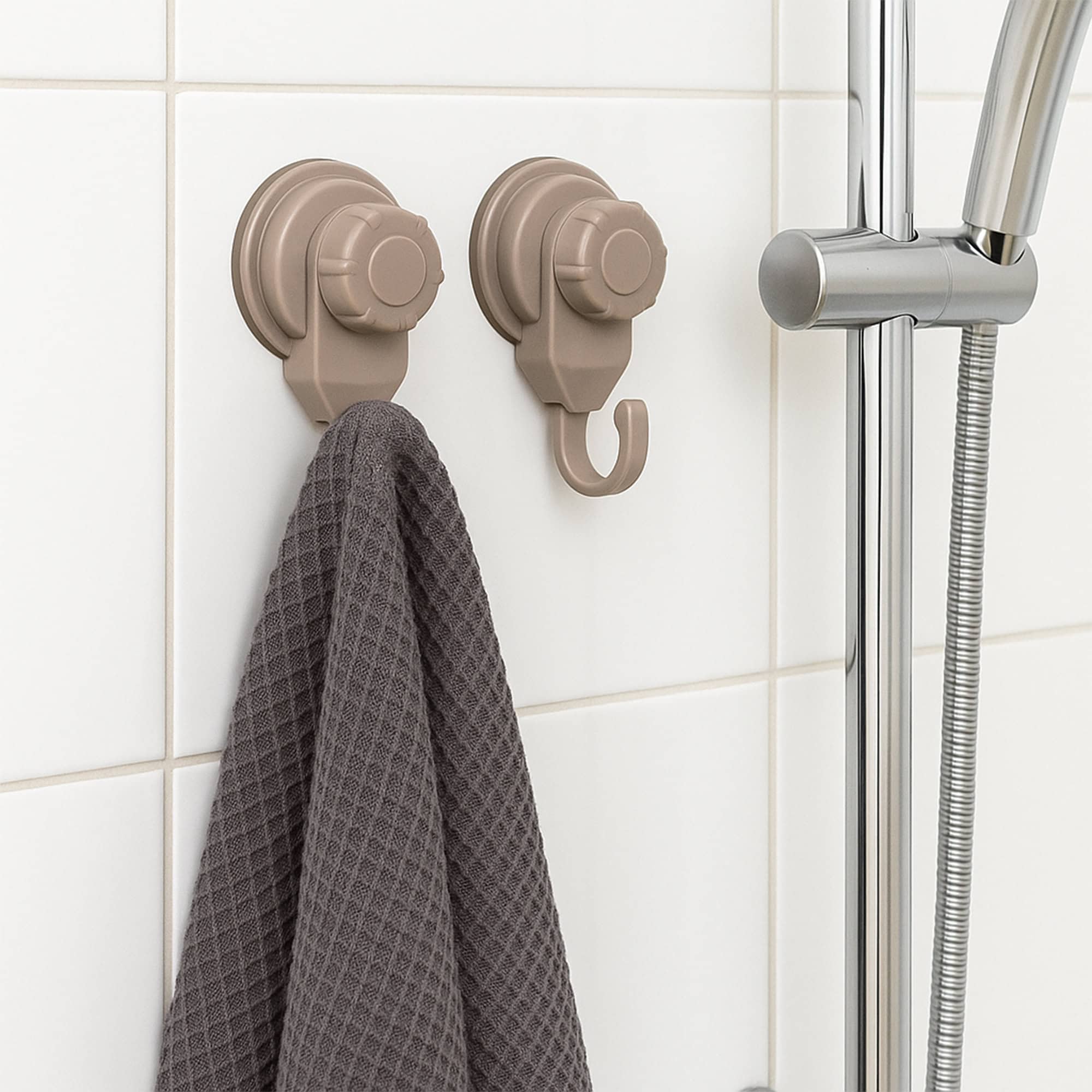 evideco-crochets-ventouse-beige-lot-de-2-sans-per-age-douche image 5