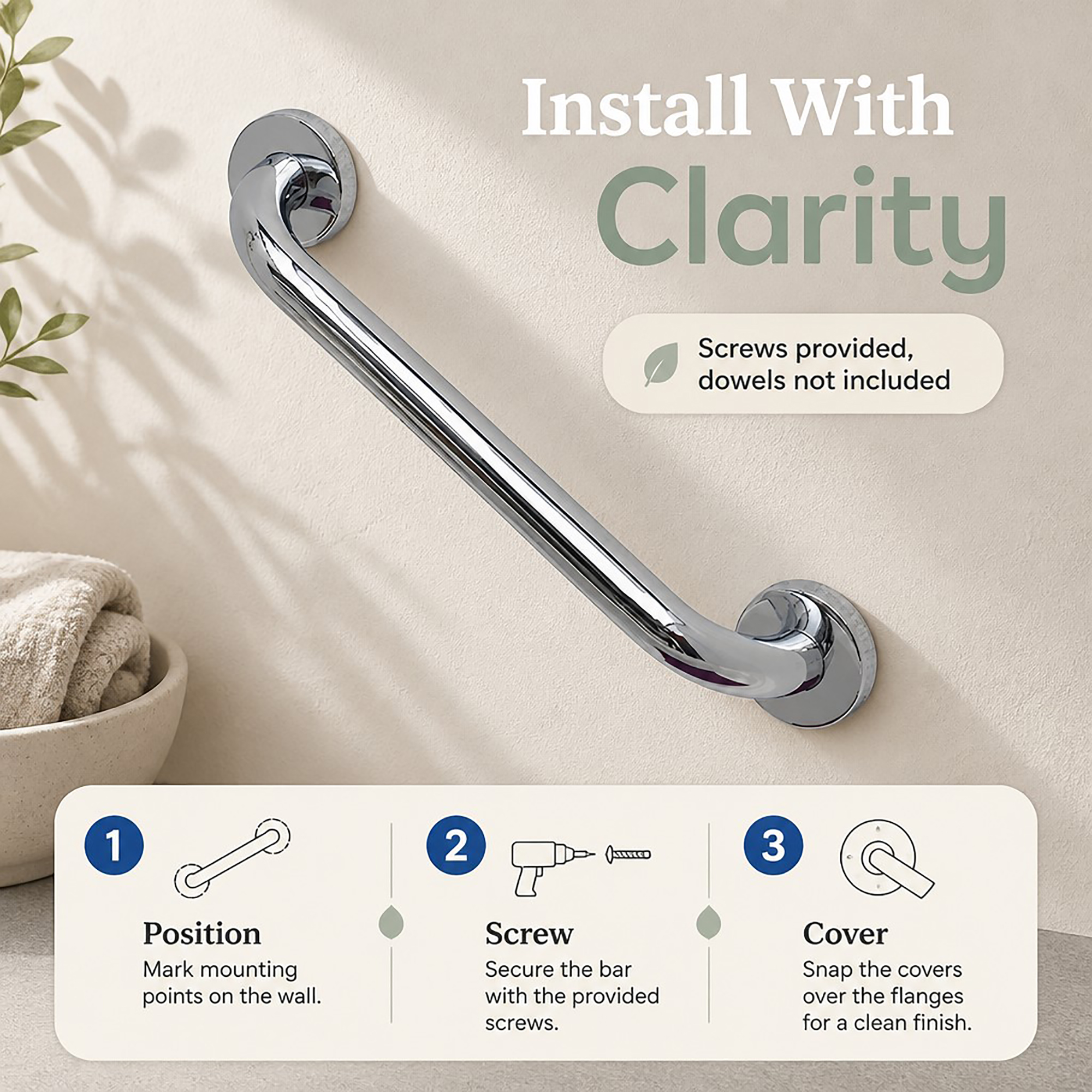 evideco-barre-appui-salle-de-bain-chrome-droite-30-cm-inox image 7