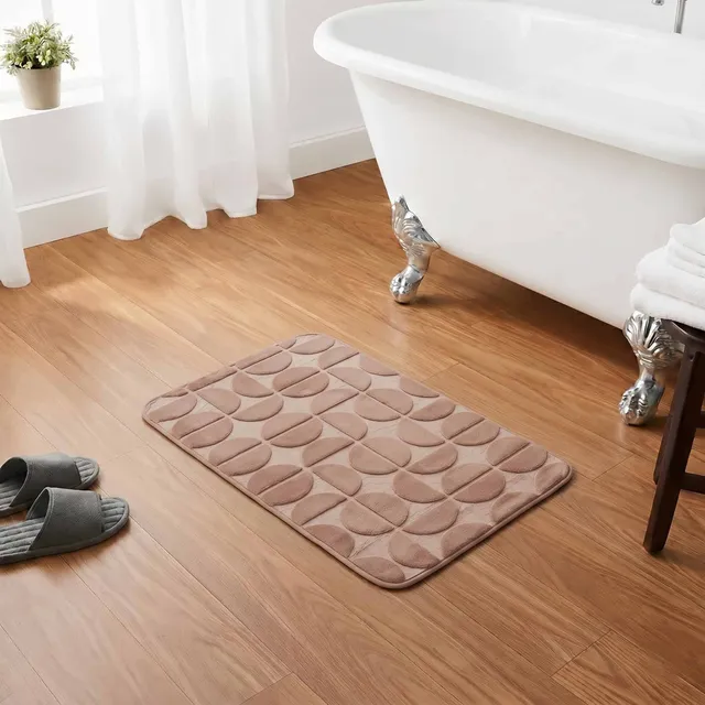 evideco-tapis-de-bain-caramel-50x80-tapis-m-moire-moelleux image 1