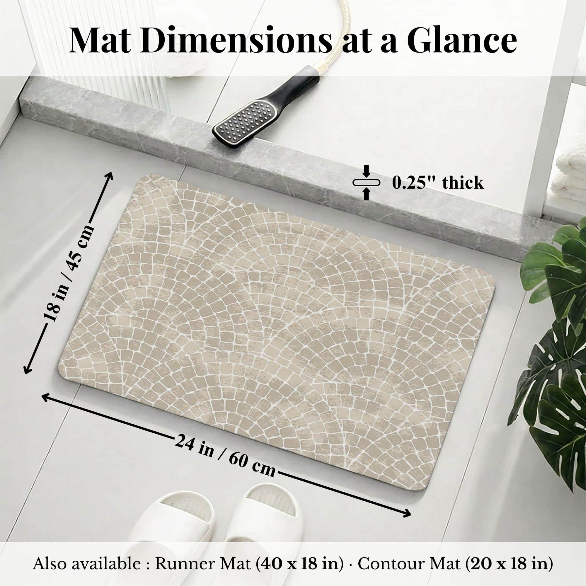 evideco-mosaic-stone-tapis-de-bain-24x18-beige image 7