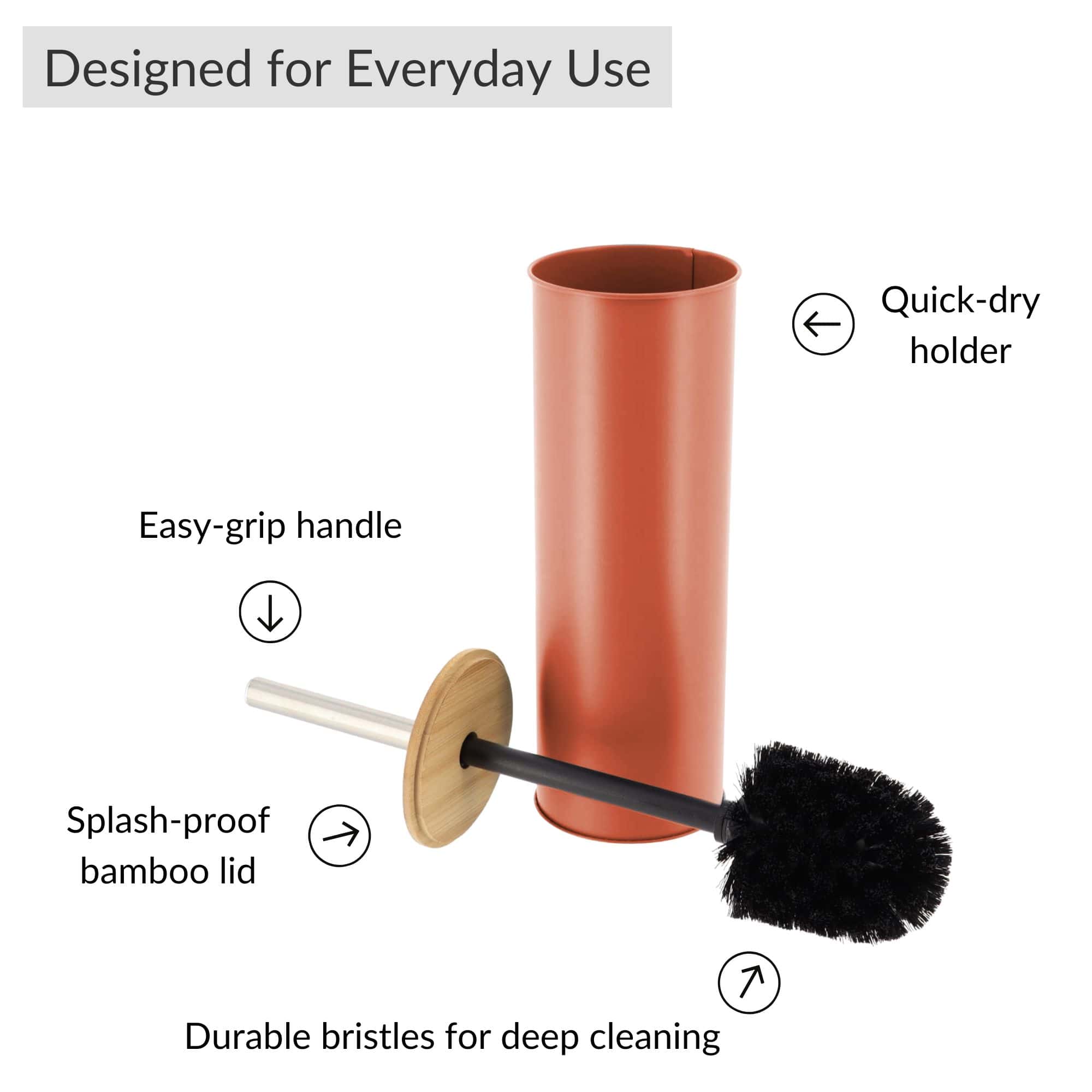 evideco-brosse-wc-terracotta-m-tal-couvercle-bambou image 5