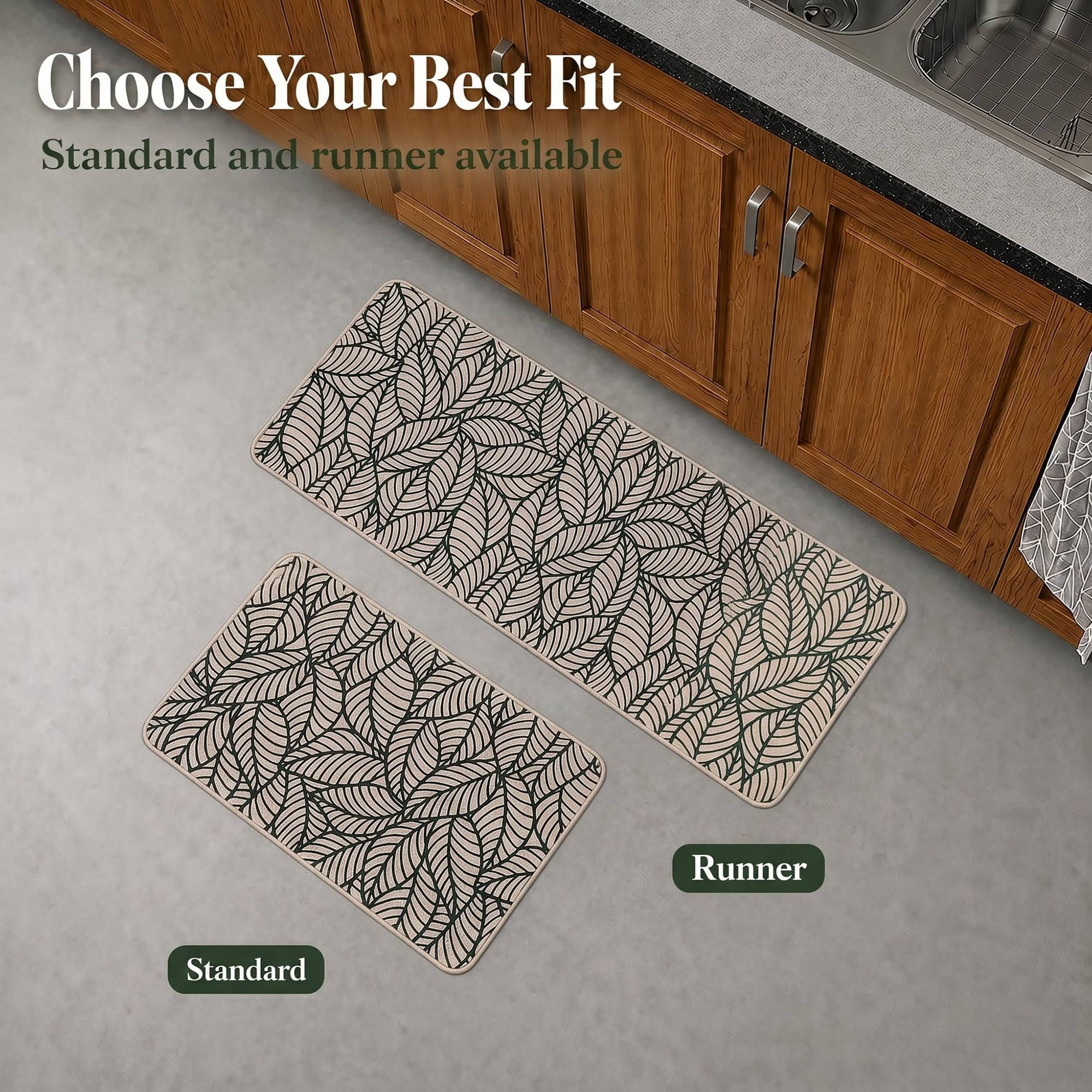 evideco-home-accessories-tapis-cuisine-feuilles-jungle-beige-81x51-cm image 8
