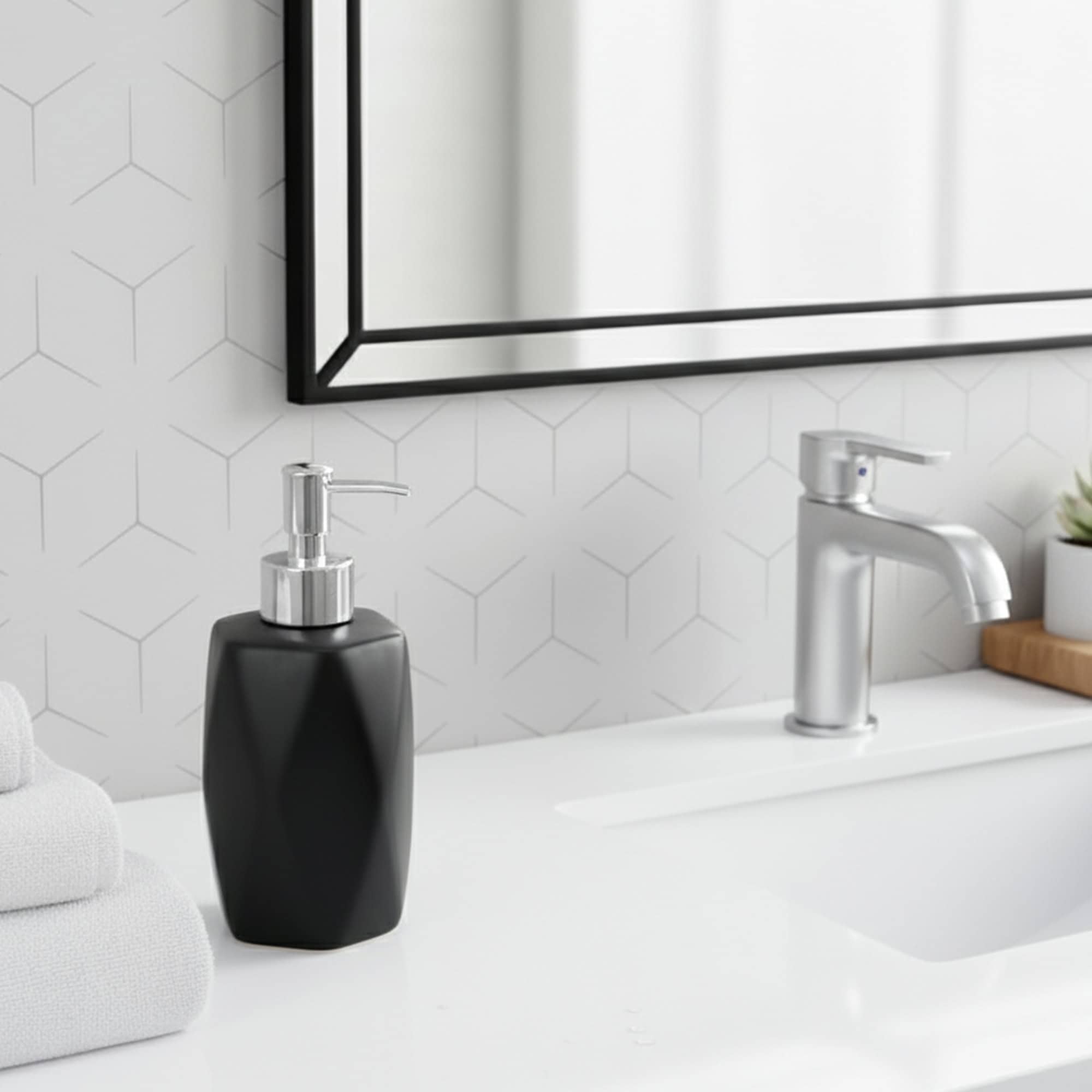 evideco-bathroom-accessories-distributeur-savon-noir-diamond-gr-s image 2