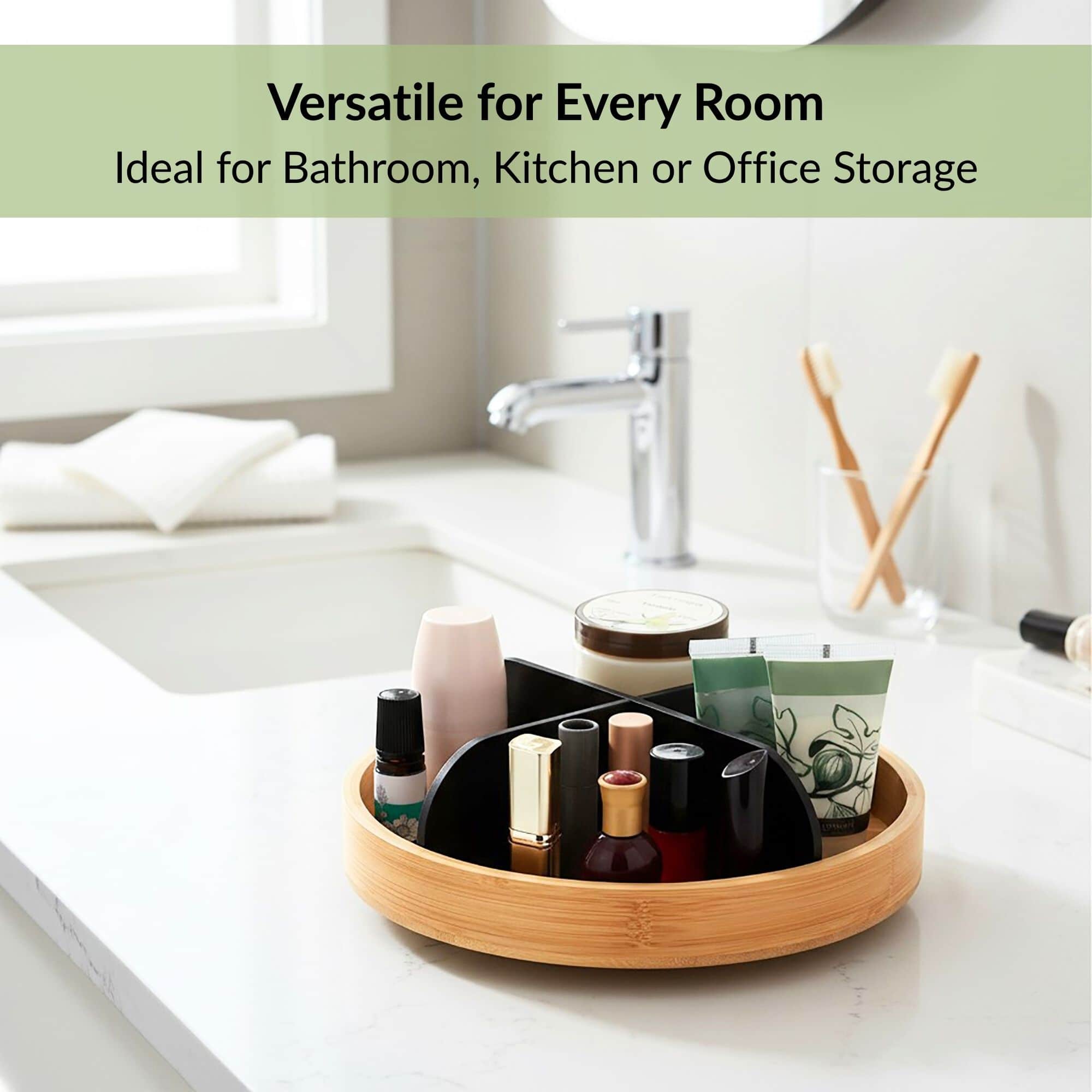 evideco-home-accessories-organiseur-rotatif-bambou-noir-4-casiers image 7