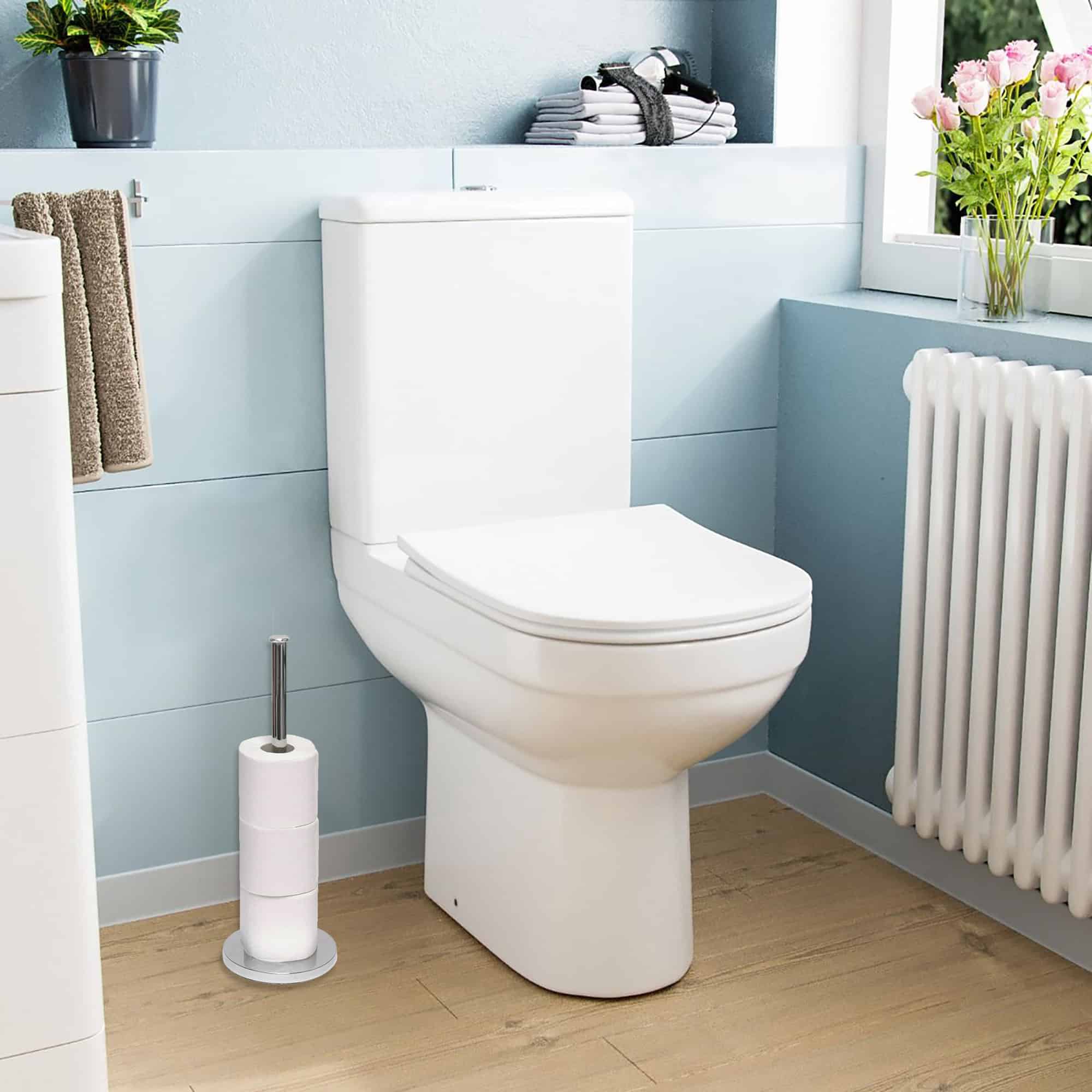 evideco-porte-papier-toilette-sur-pied-argent-4-rouleaux image 3