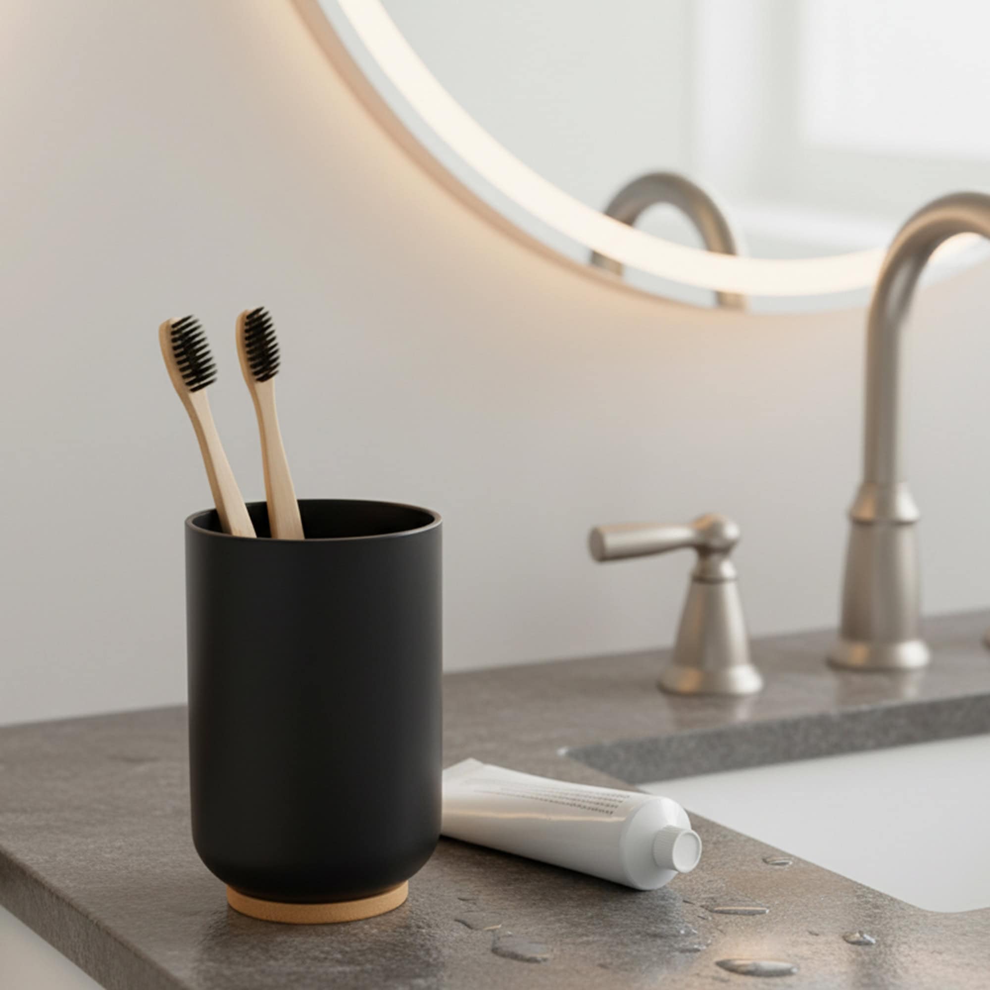 evideco-bathroom-accessories-gobelet-noir-bambou-padang-30-cl image 1