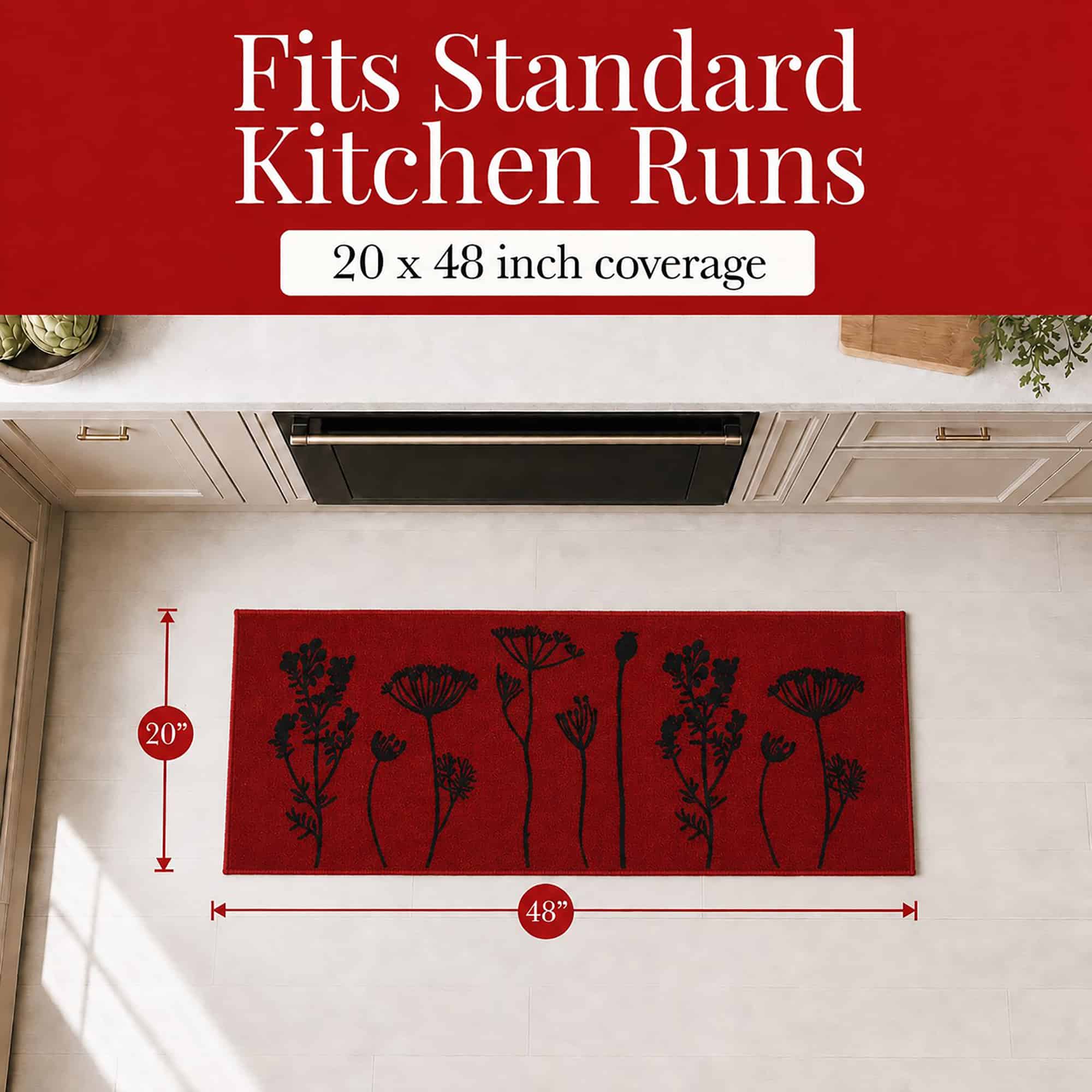 evideco-tapis-cuisine-rouge-noir-fleurs-120x50-antid-rapant image 3