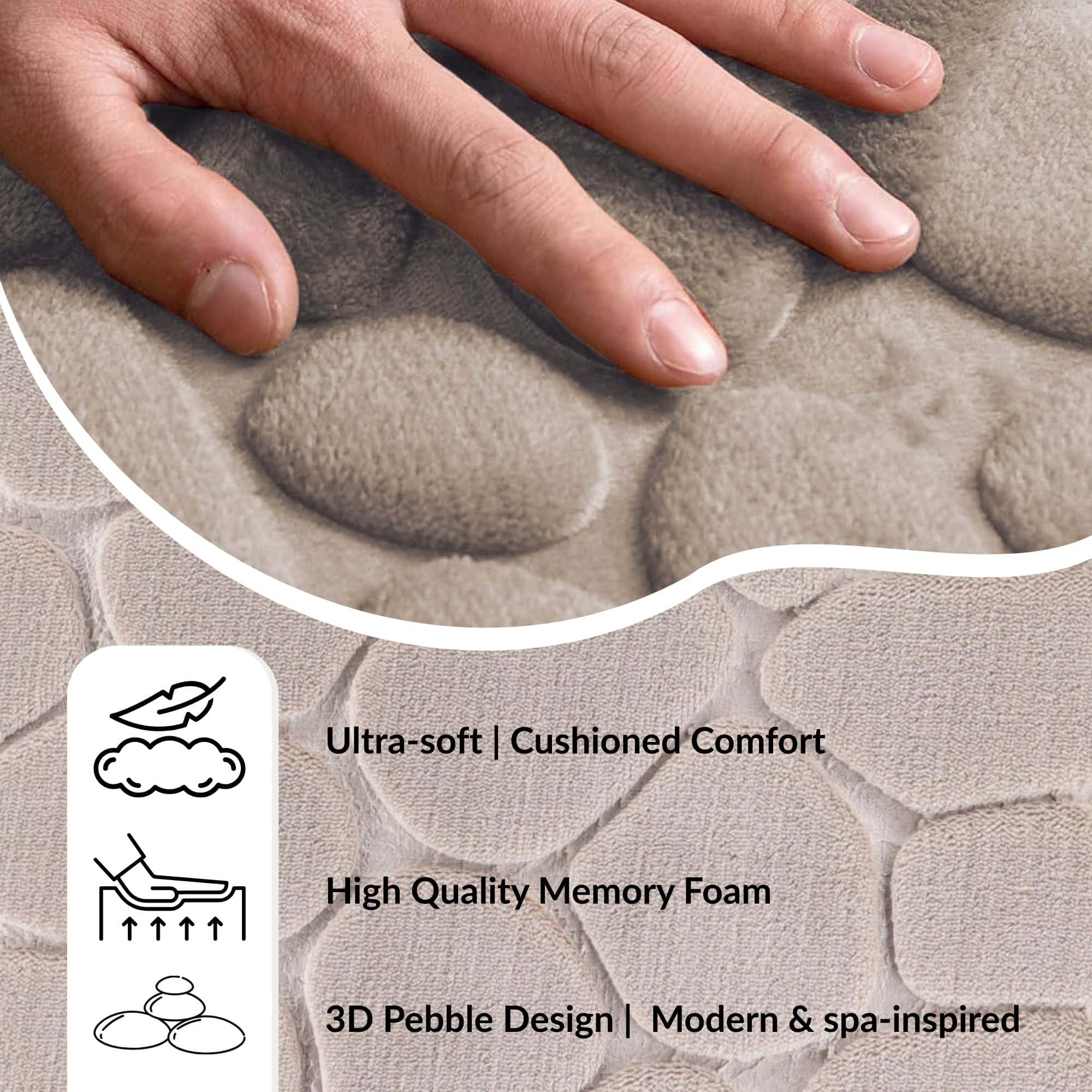 evideco-tapis-de-bain-contour-m-moire-taupe-galet-45x50-cm image 6
