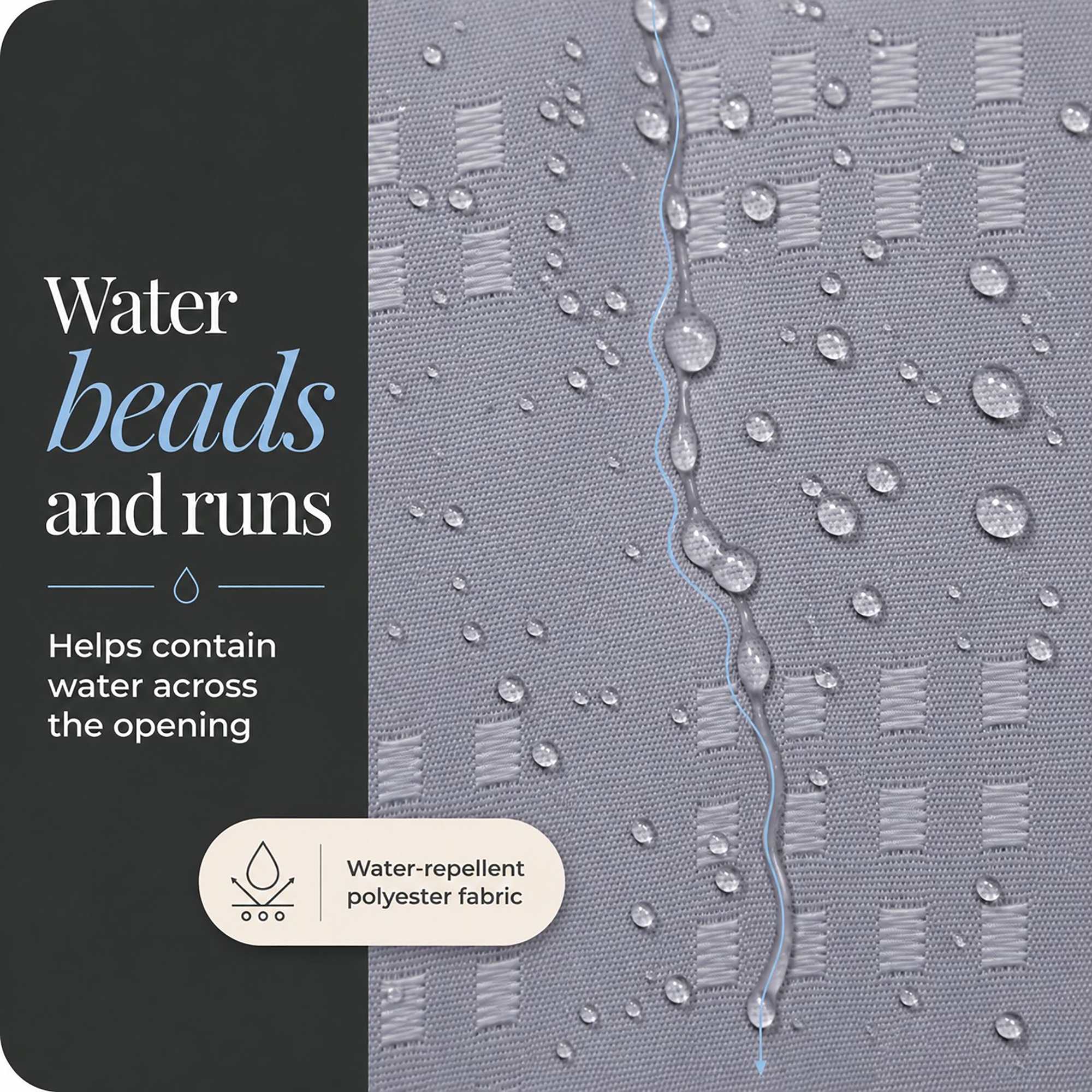 evideco-rideau-de-douche-gris-sans-crochets-180x200-extra-long image 5