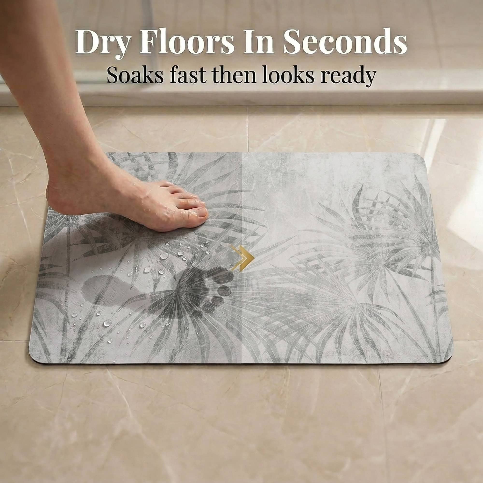 evideco-palm-breeze-tapis-de-bain-gris-palmier-61x46-cm image 2
