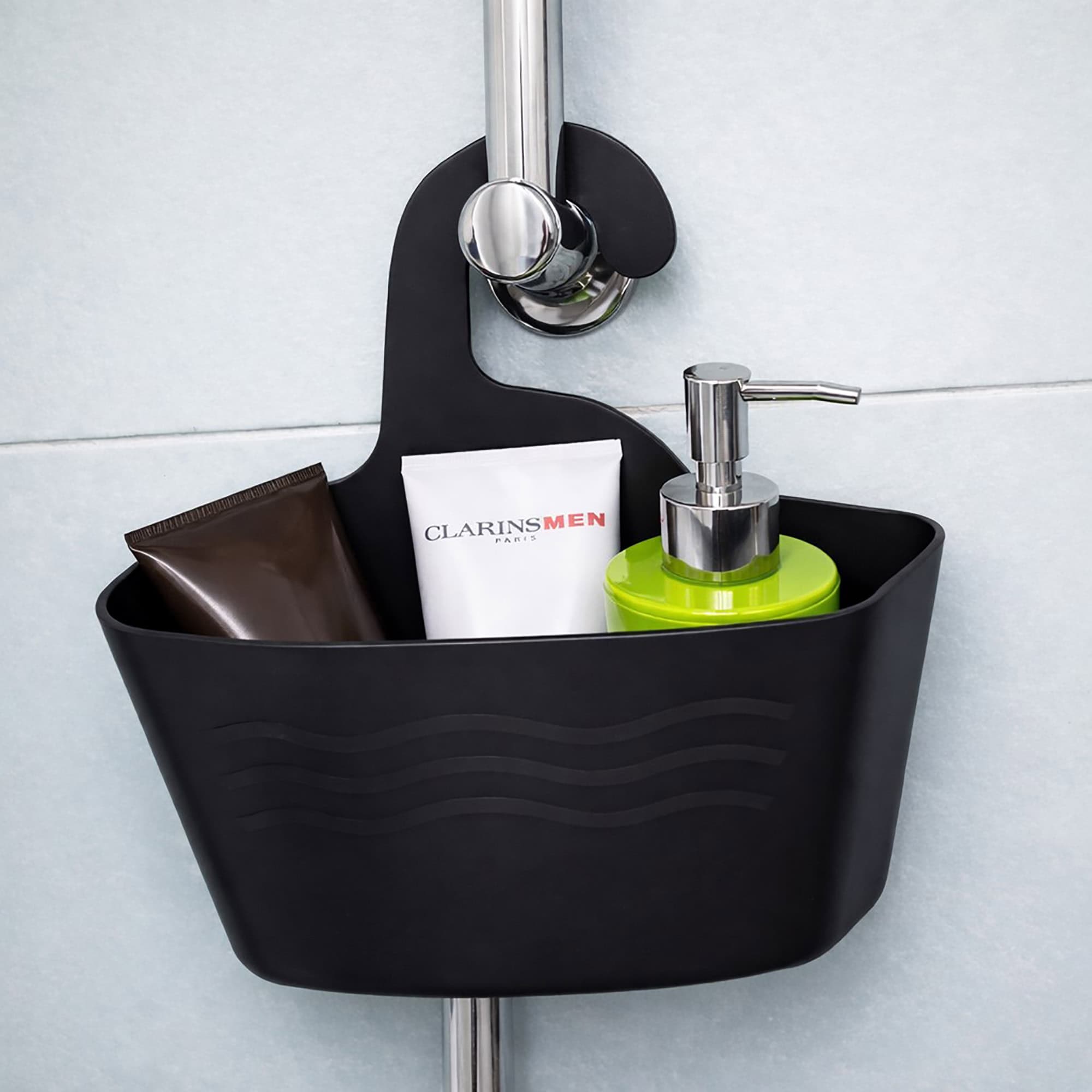 evideco-panier-de-douche-suspendu-noir-plastique image 3