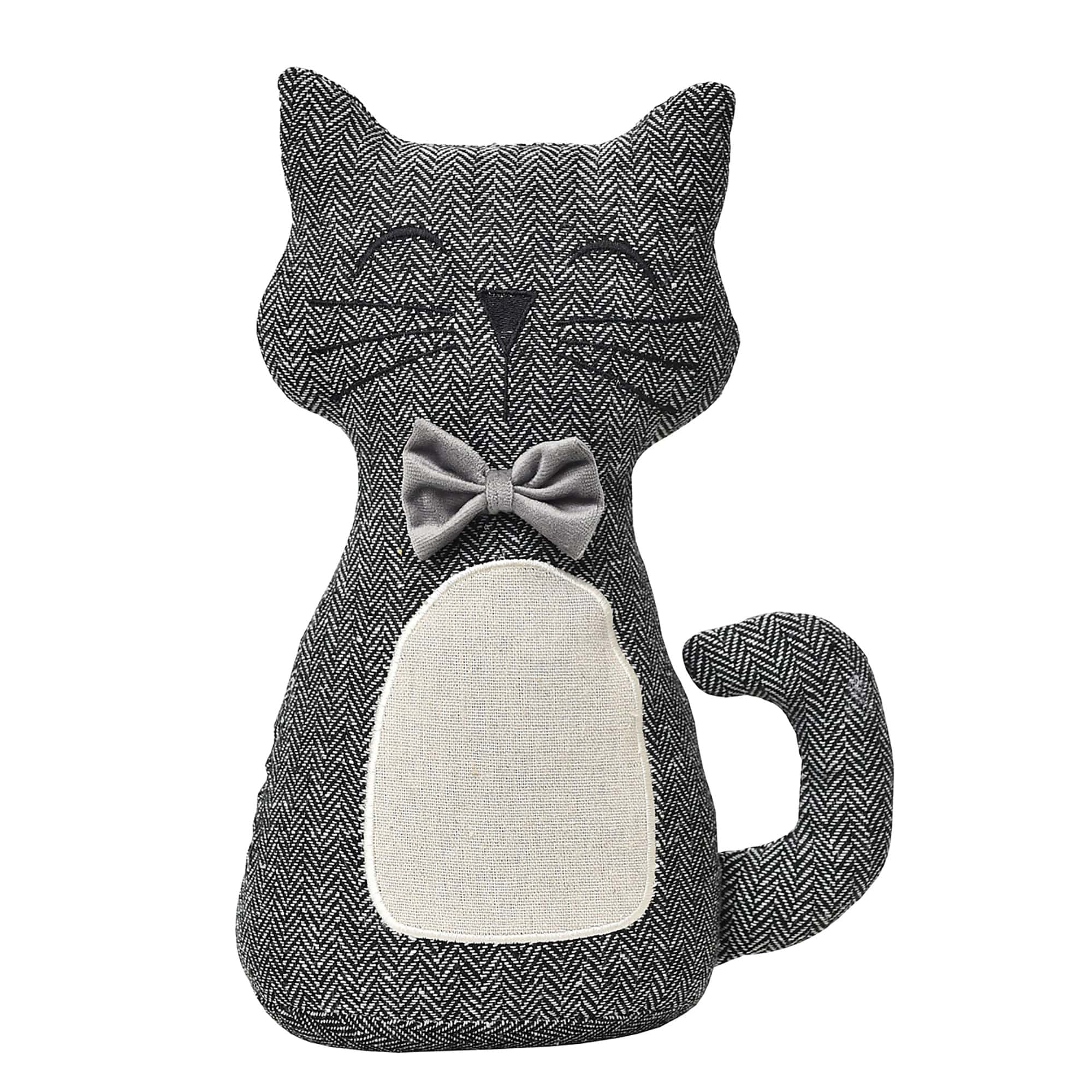 evideco-home-accessories-cale-porte-tissu-chat-lest-e-noir-blanc image 8