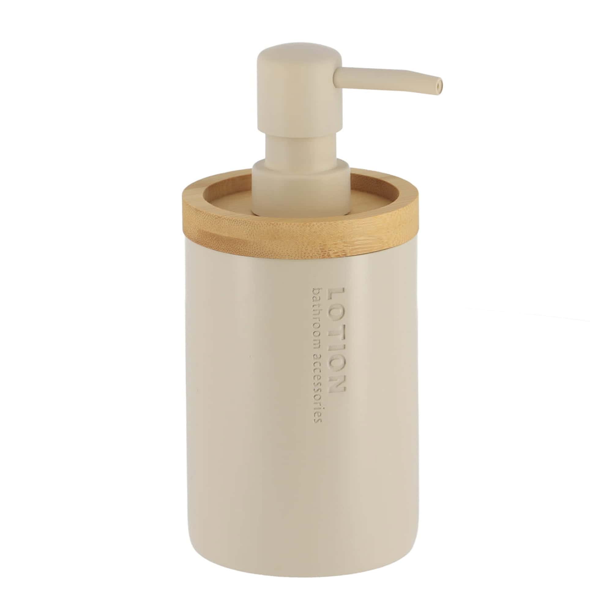 evideco-matte-beige-distributeur-savon-beige-bambou image 7