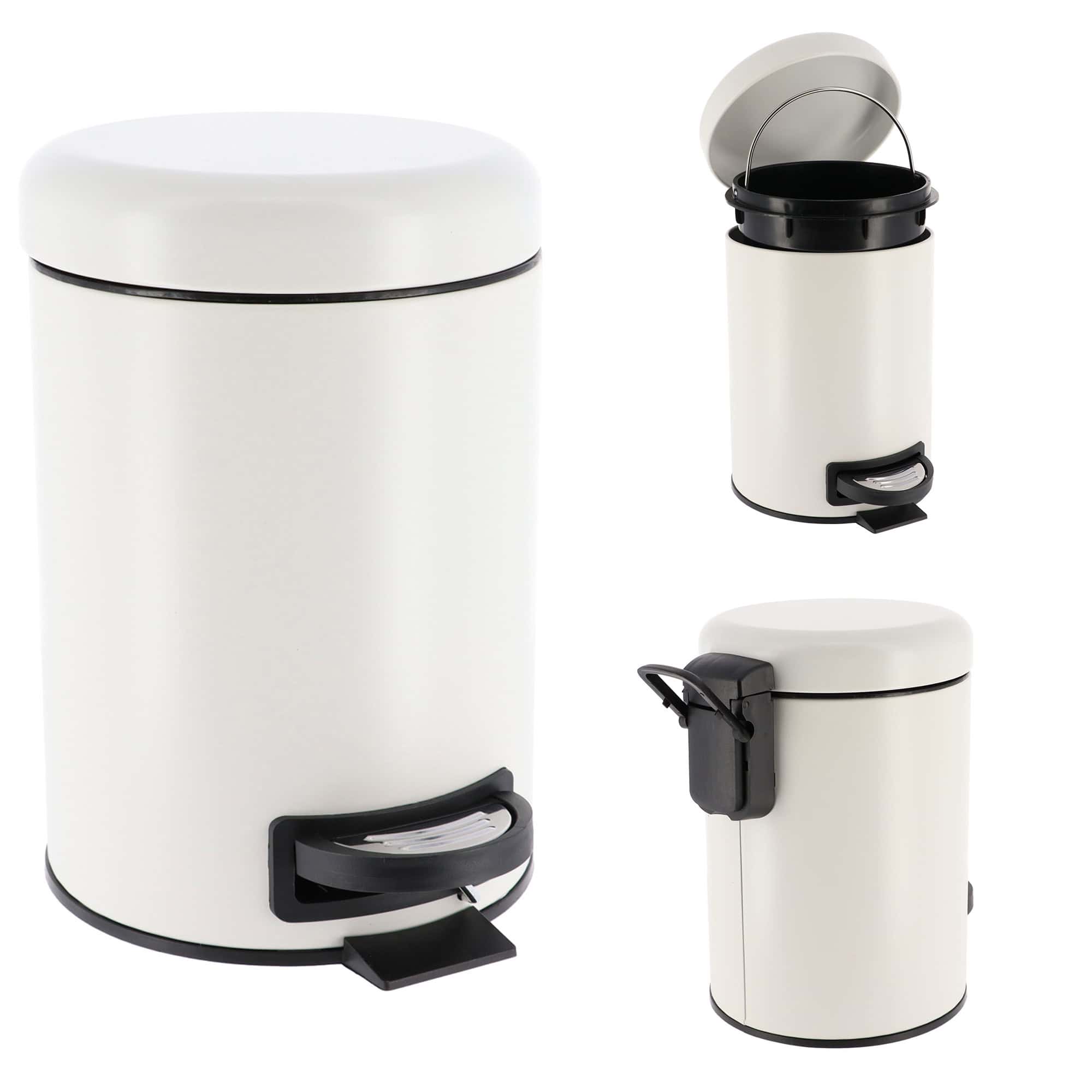 evideco-poubelle-salle-de-bain-m-tal-blanc-3-litres image 4