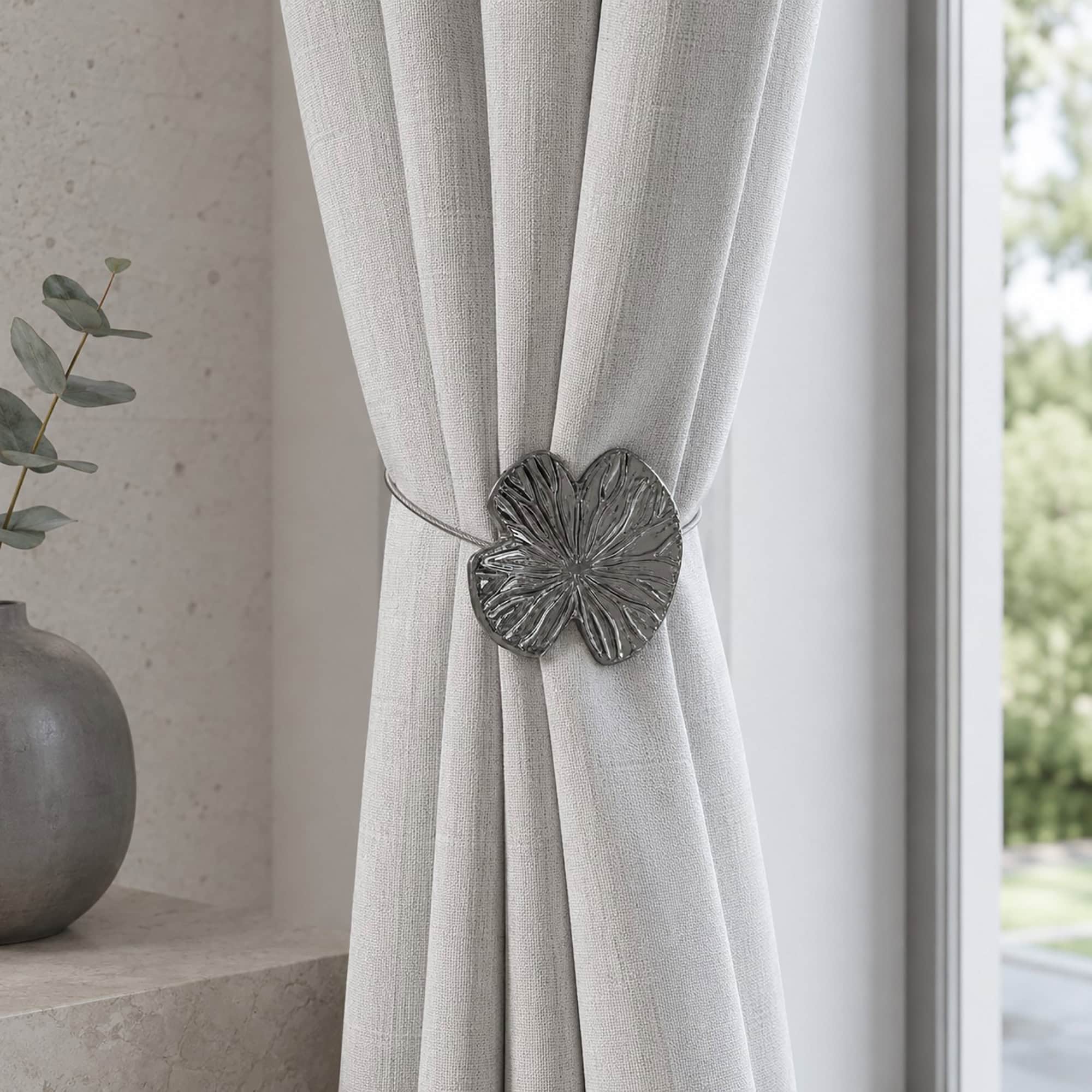 evideco-home-accessories-embrasse-magnetique-nenuphar-graphite image 2