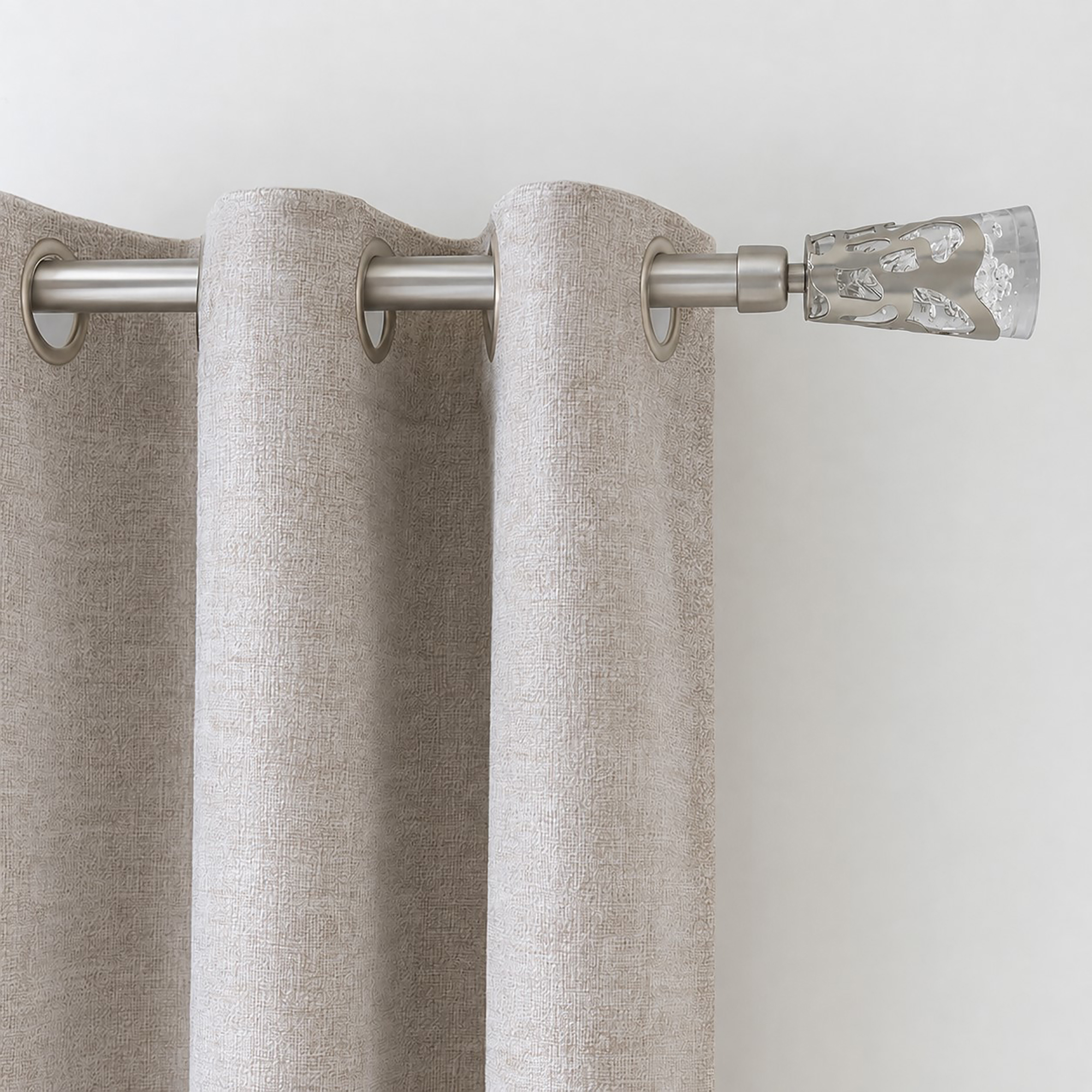 evideco-tringle-rideau-simple-extensible-127-208cm-argent image 1
