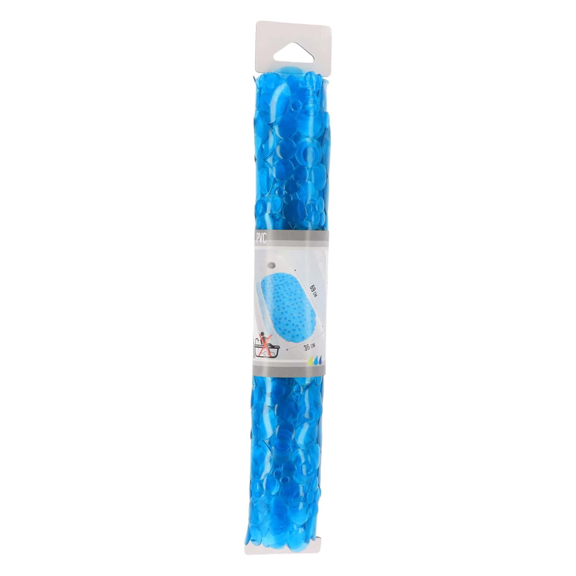 evideco-bubbles-tapis-baignoire-bleu-aqua-ovale-71x38-cm image 6