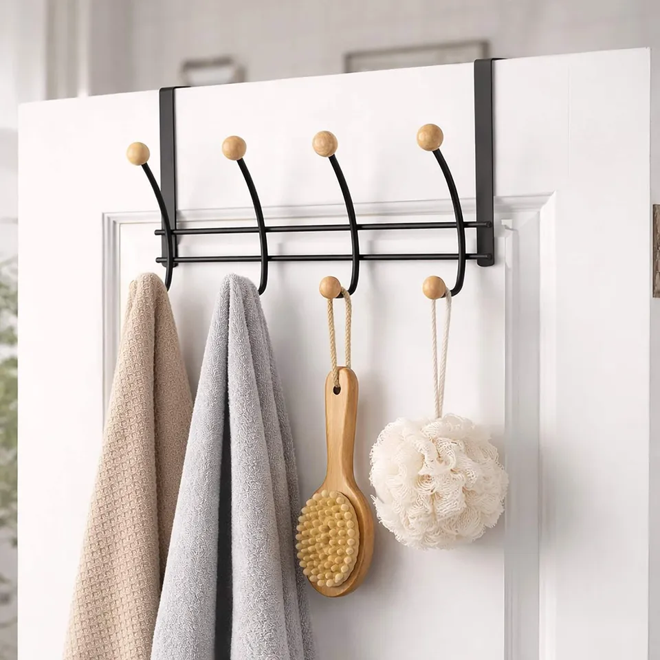 evideco-pat-re-porte-noire-8-crochets-bois-m-tal image 1