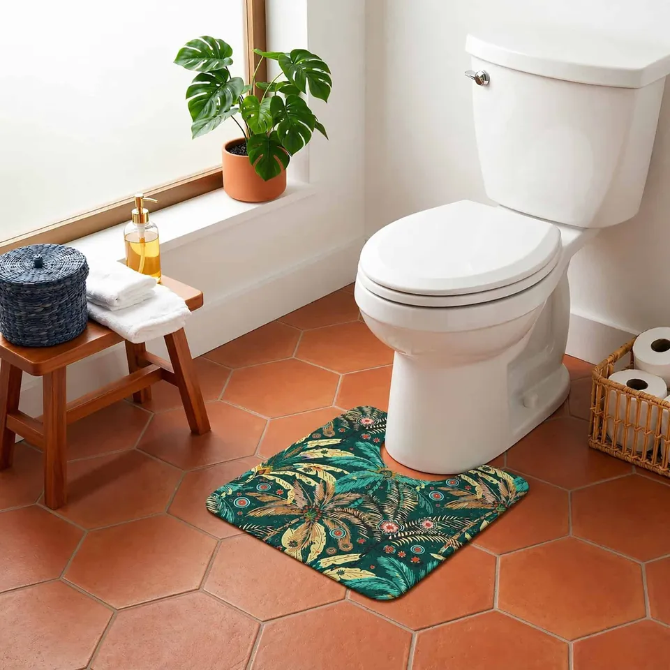 evideco-jungle-bloom-tapis-contour-wc-20x18-floral-antid-rapant image 1