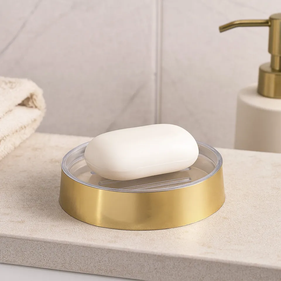 evideco-golden-porte-savon-dor-bross-coupelle-or image 1