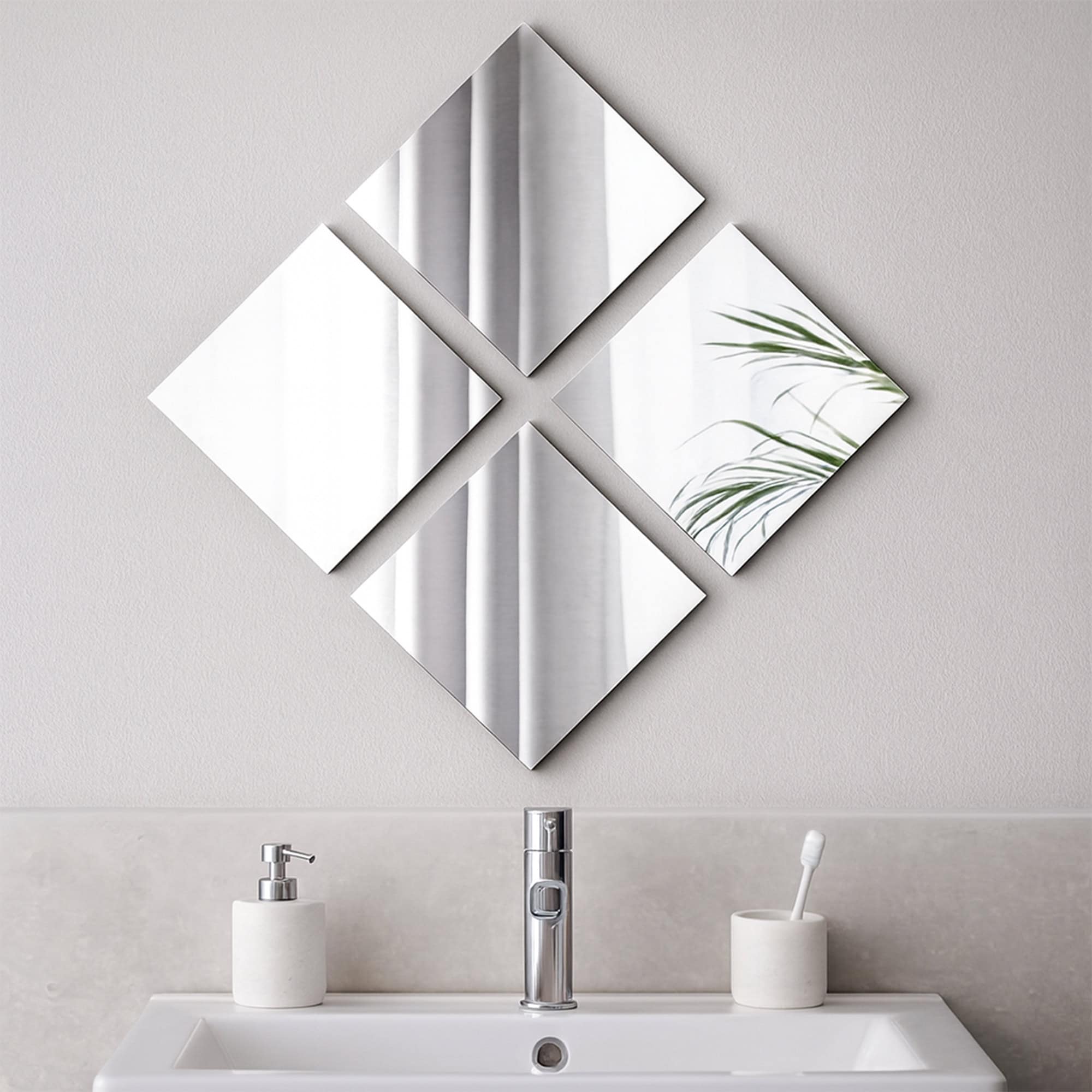 evideco-miroir-adh-sif-carr-mural-autocollant-lot-de-4 image 1