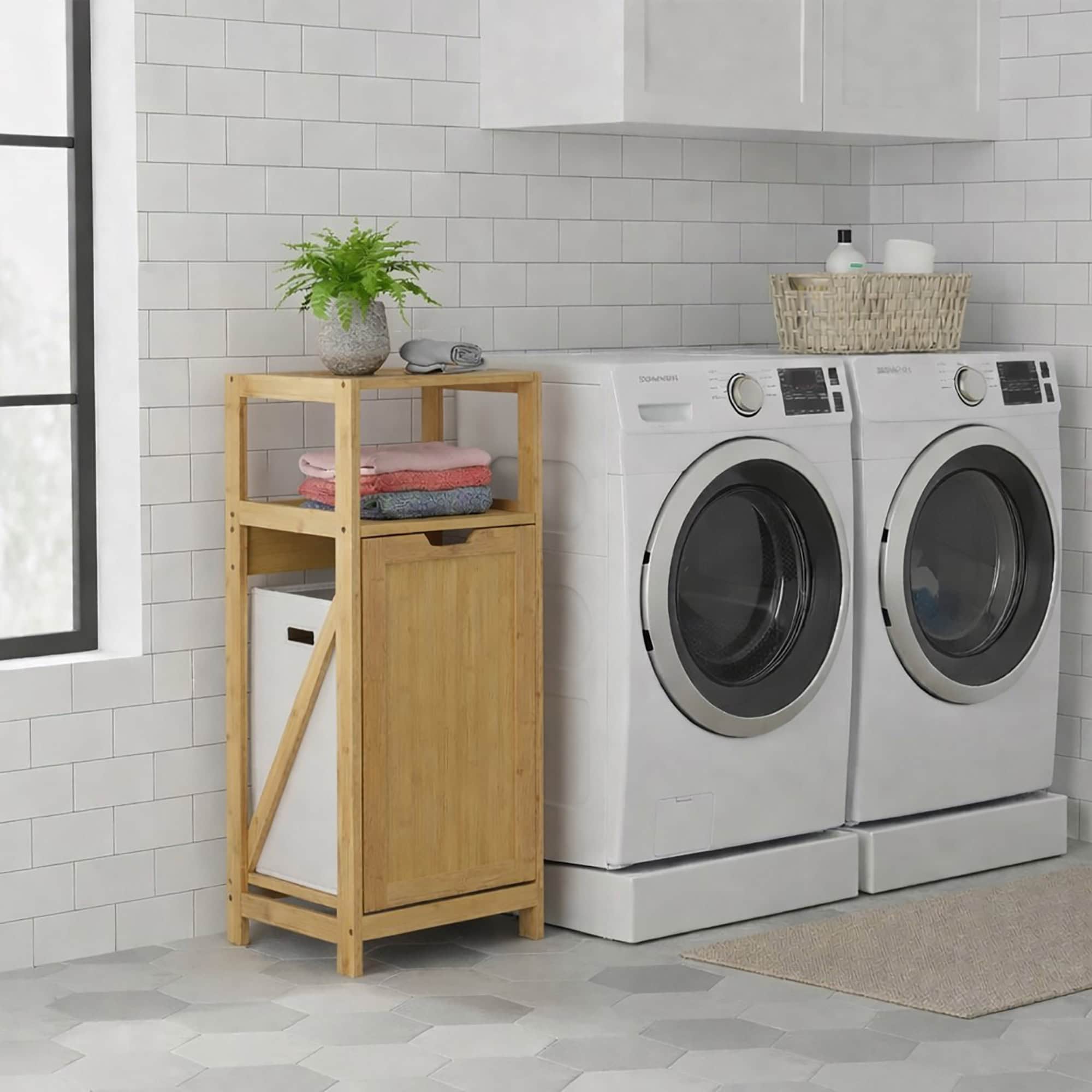 evideco-mahe-meuble-linge-bambou-panier-amovible-basculant image 1