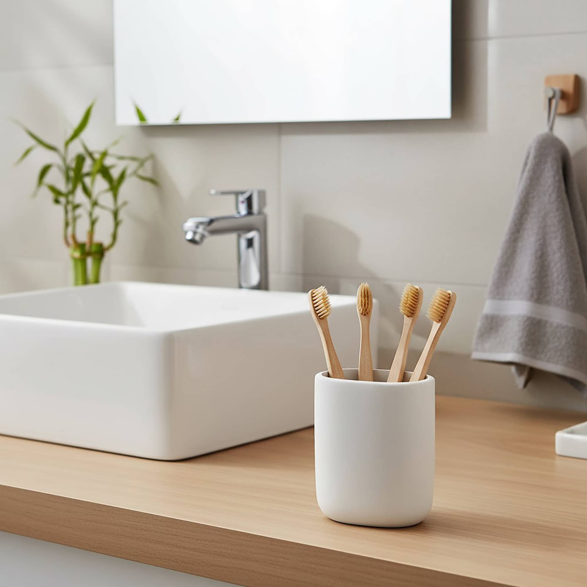 evideco-porte-brosse-dents-ovale-beige-accessoire-bain image 7