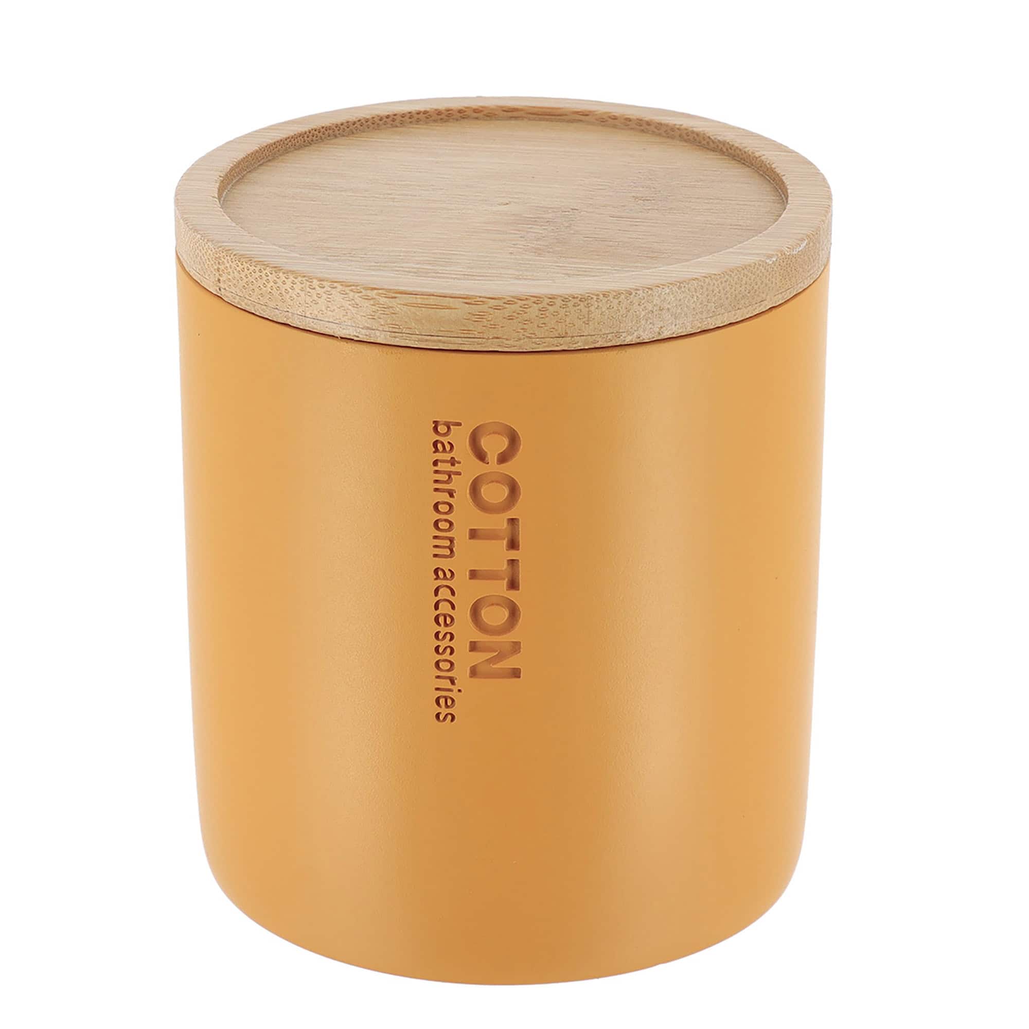 evideco-bo-te-coton-jaune-moutarde-couvercle-bambou image 7