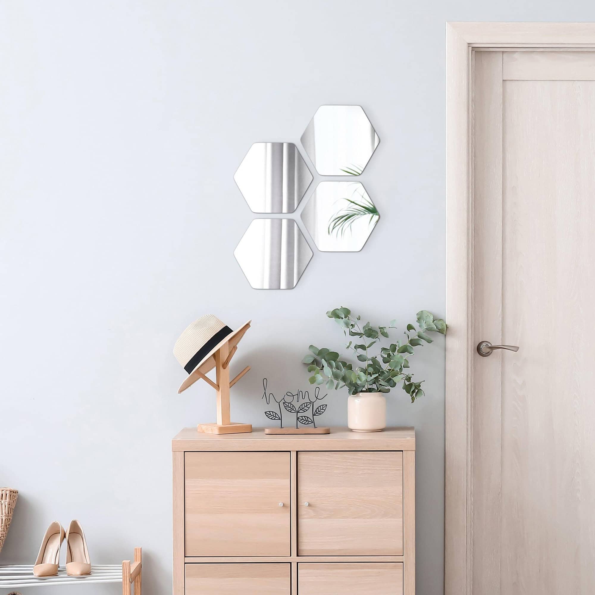 evideco-miroir-adh-sif-hexagonal-lot-4-pour-salle-de-bain image 2