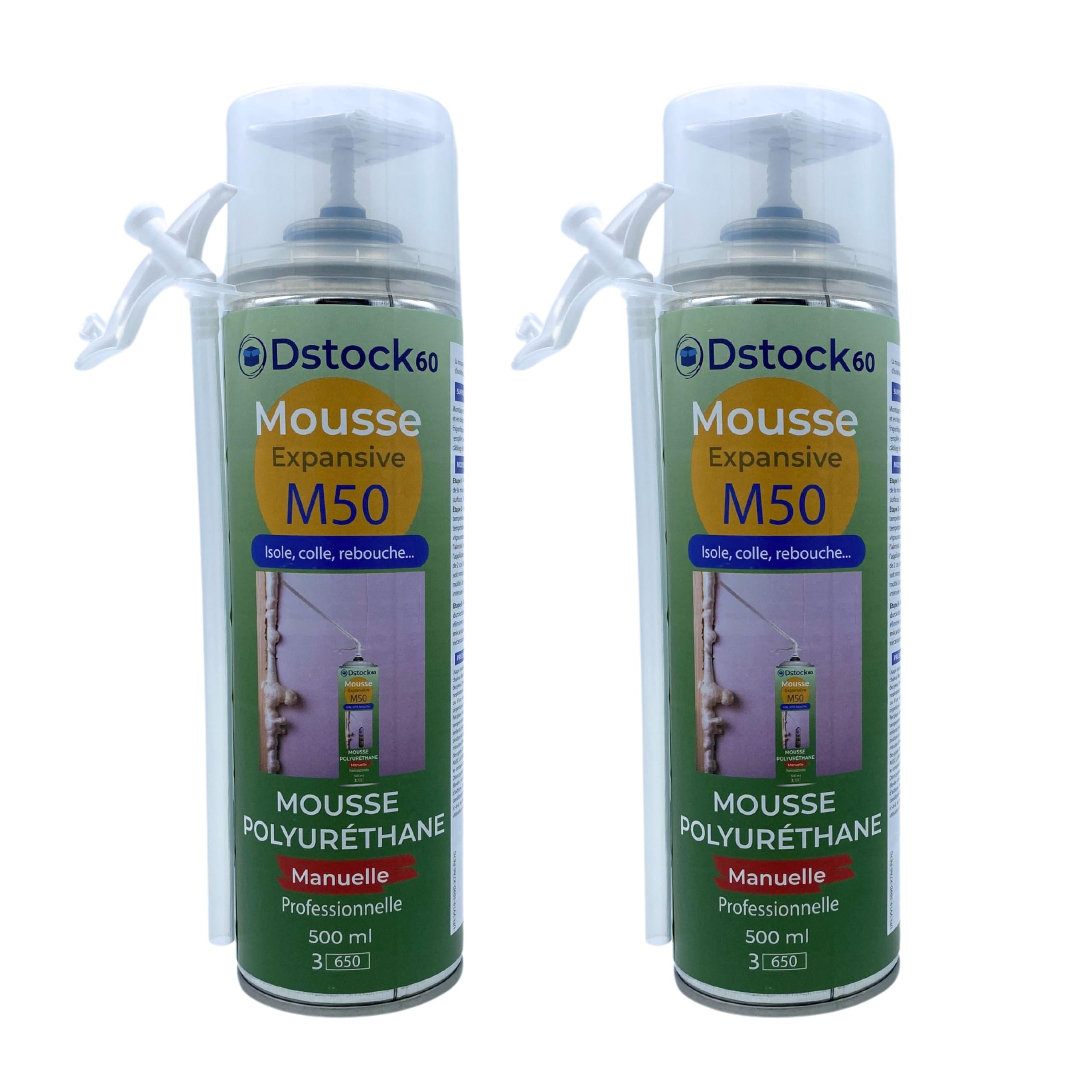 dstock60-mousse-expansive-manuelle-500ml-lot-de-2-polyur-thane image 1