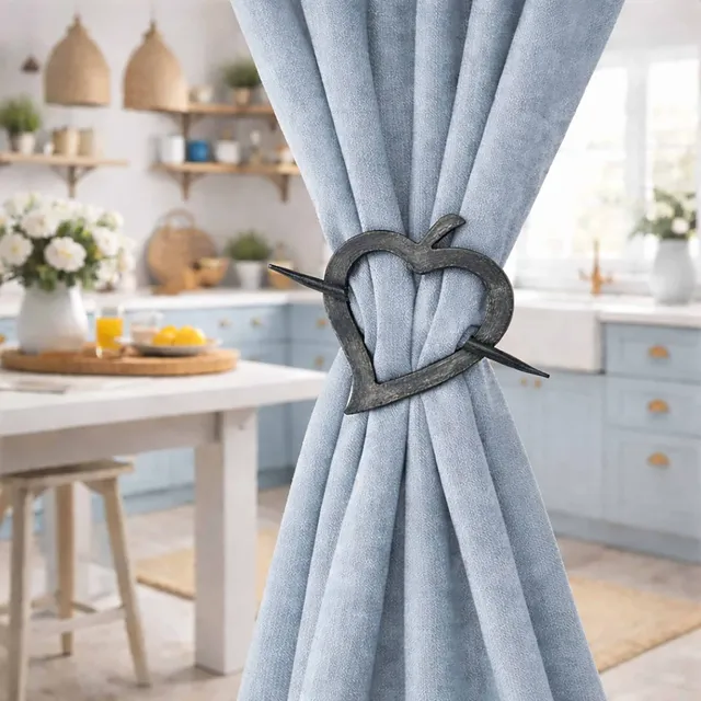 evideco-home-accessories-embrasse-rideau-bois-c-ur-gris image 1