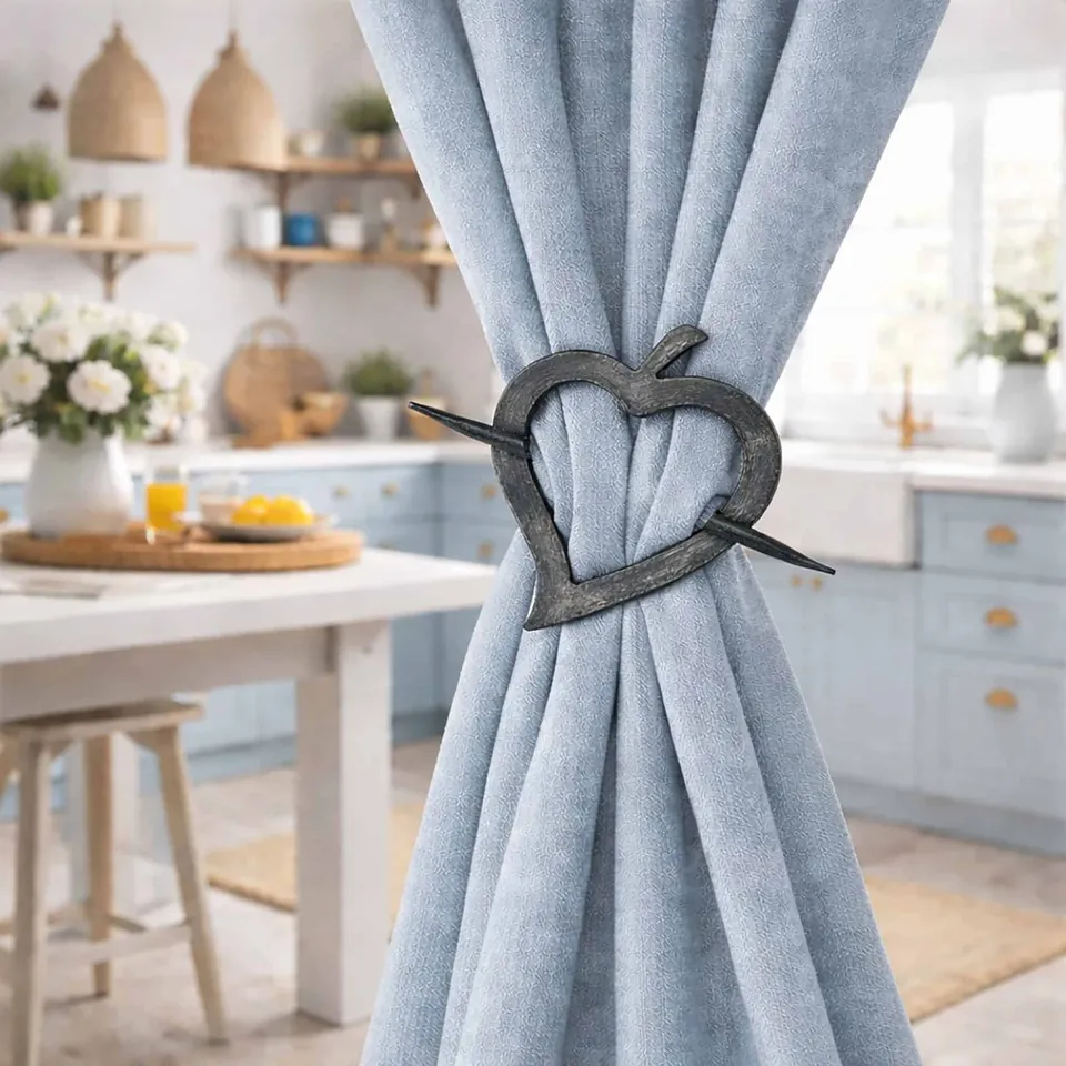 evideco-home-accessories-embrasse-rideau-bois-c-ur-gris image 1