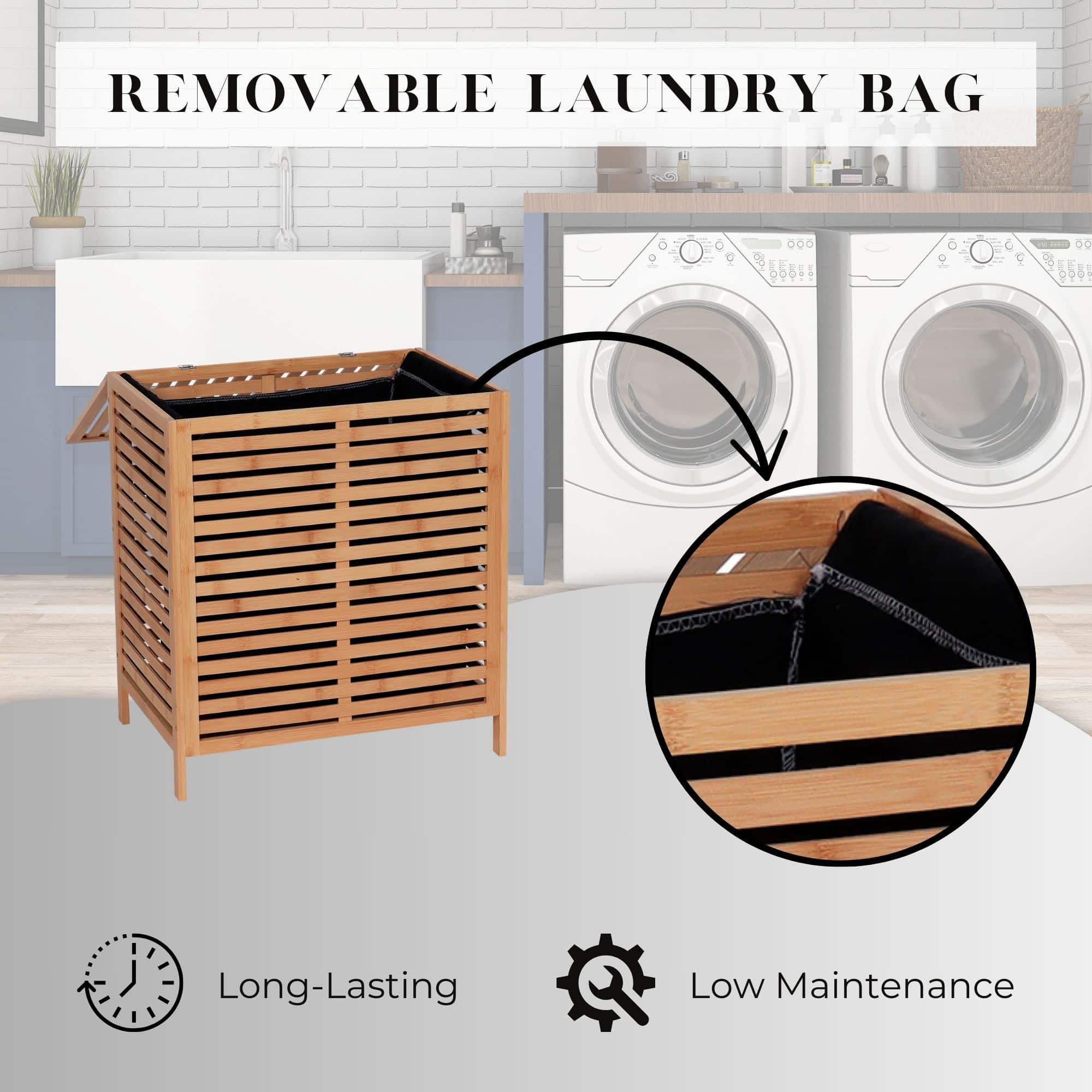 evideco-bambou-panier-linge-grand-avec-couvercle-et-sac image 6