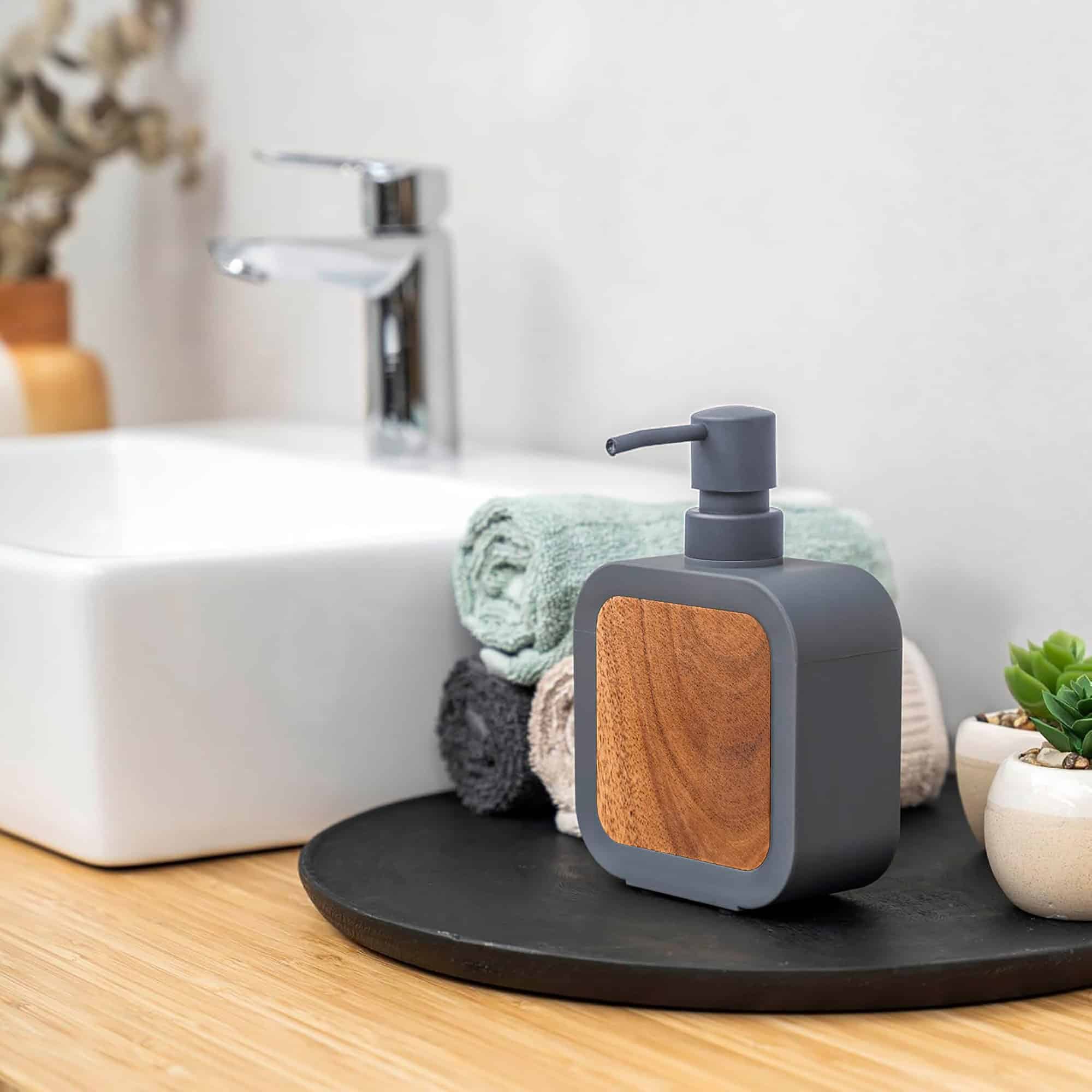 evideco-bathroom-accessories-distributeur-savon-gris-acacia image 7