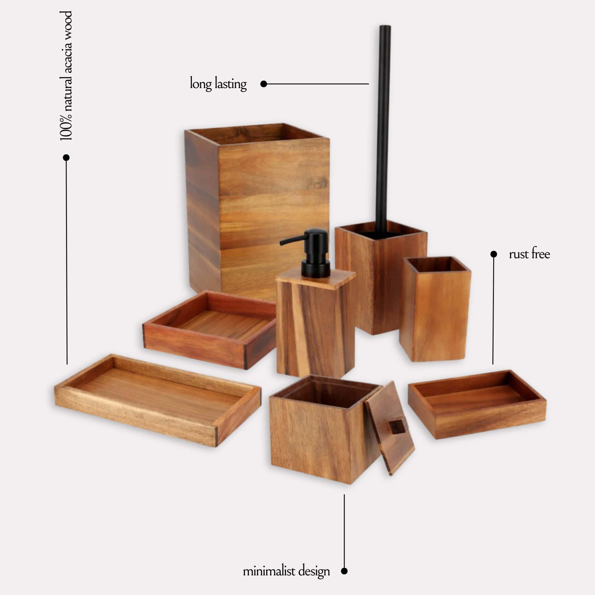 evideco-acacia-ensemble-salle-de-bain-8-pi-ces-bois image 7