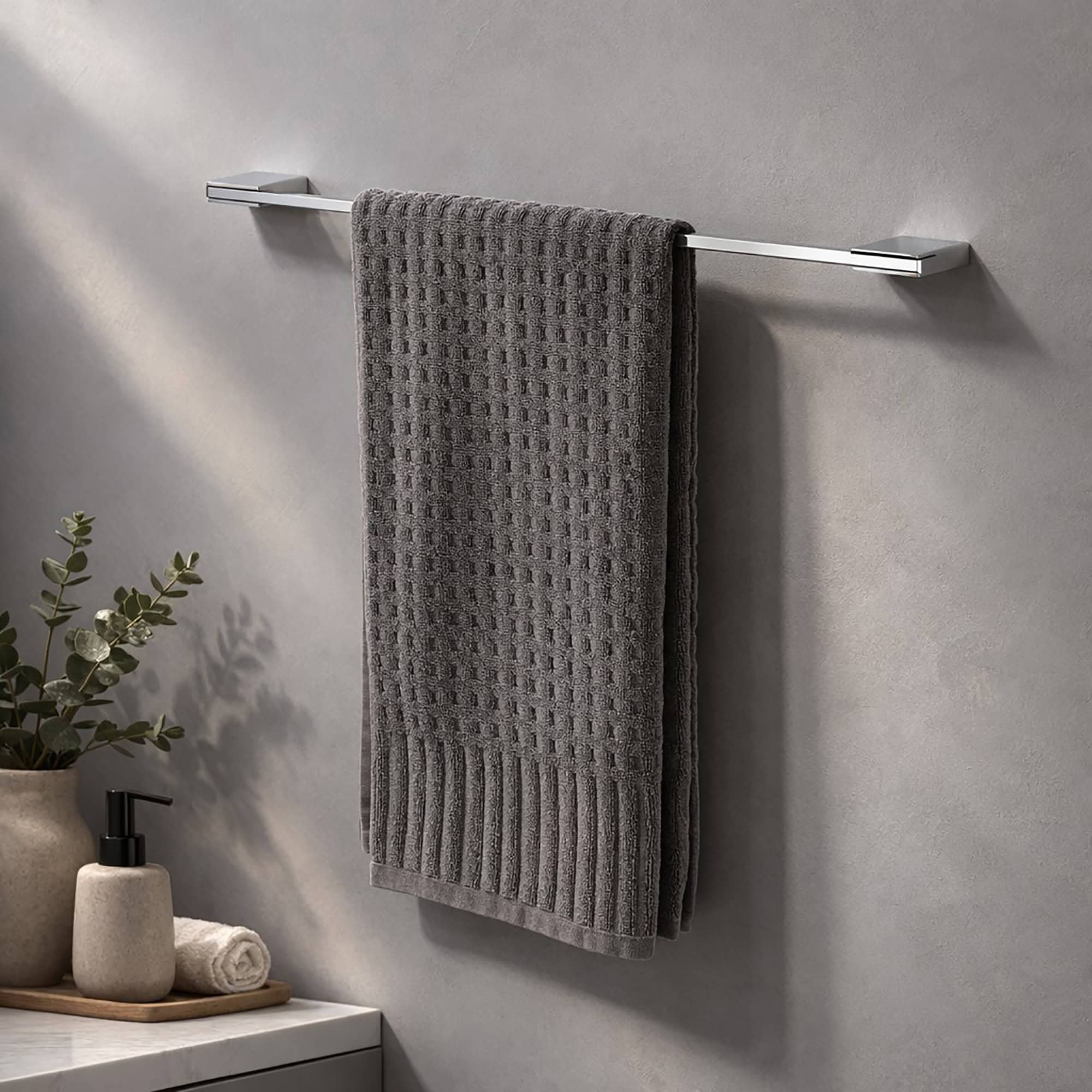 evideco-bathroom-storage-barre-porte-serviettes-inox-60-cm-mural image 1